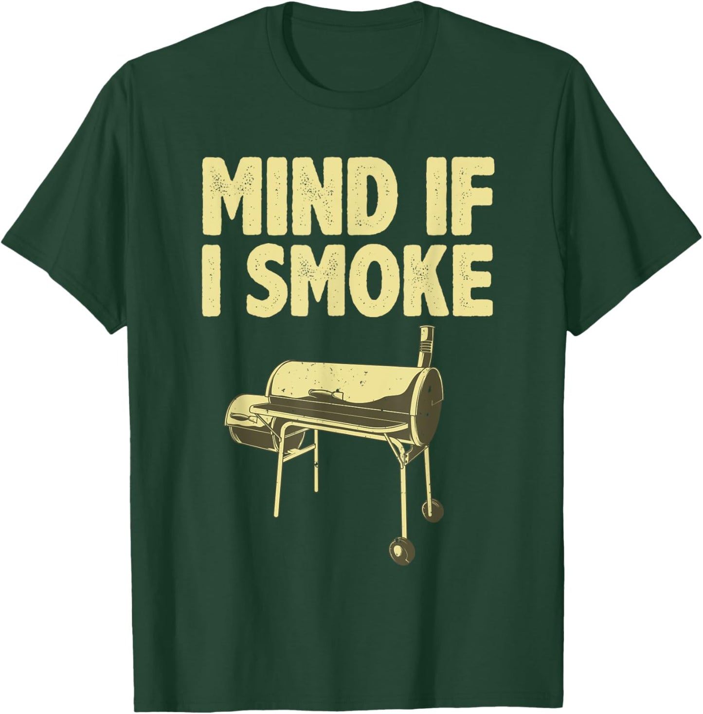Smoking Dad Grilling Meat BBQ Smoker Food Griller T-Shirt - T-Shirt | Forest