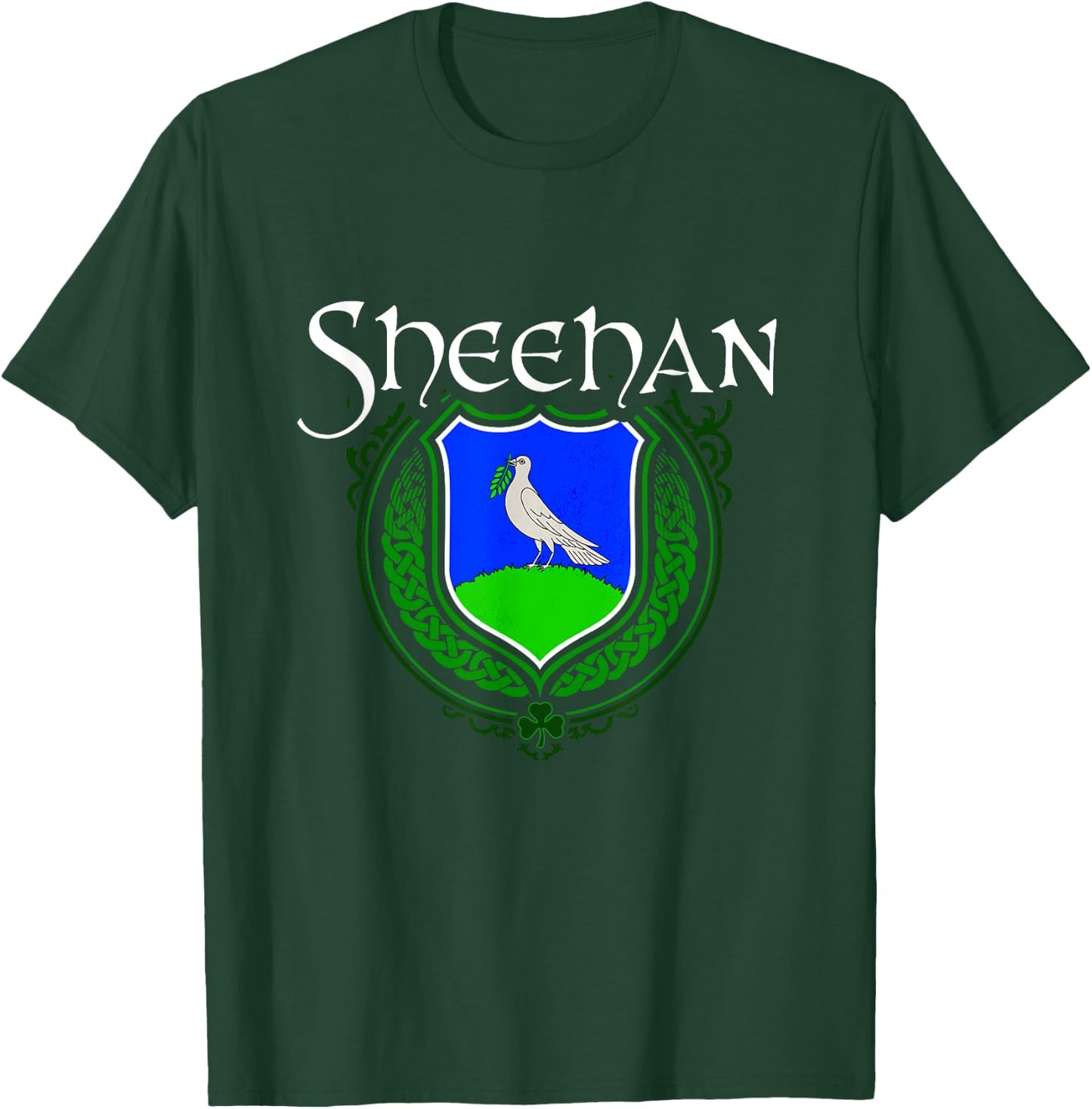 Sheehan Surname Irish Clan Tartan Badge Ireland T-Shirt - T-Shirt | Forest