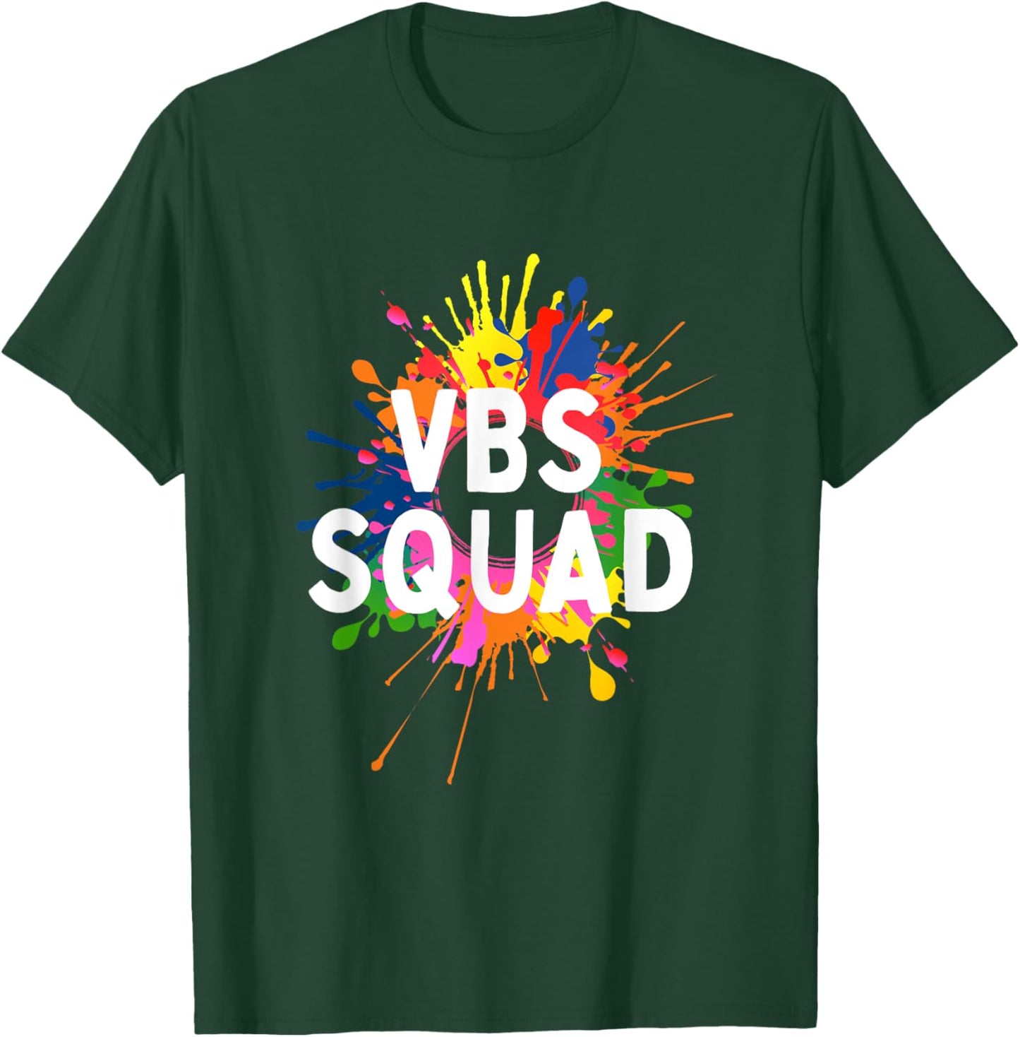 I Love VBS 2025 Squad Vacation Bible School Paint Splatter T-Shirt - T-Shirt | Forest