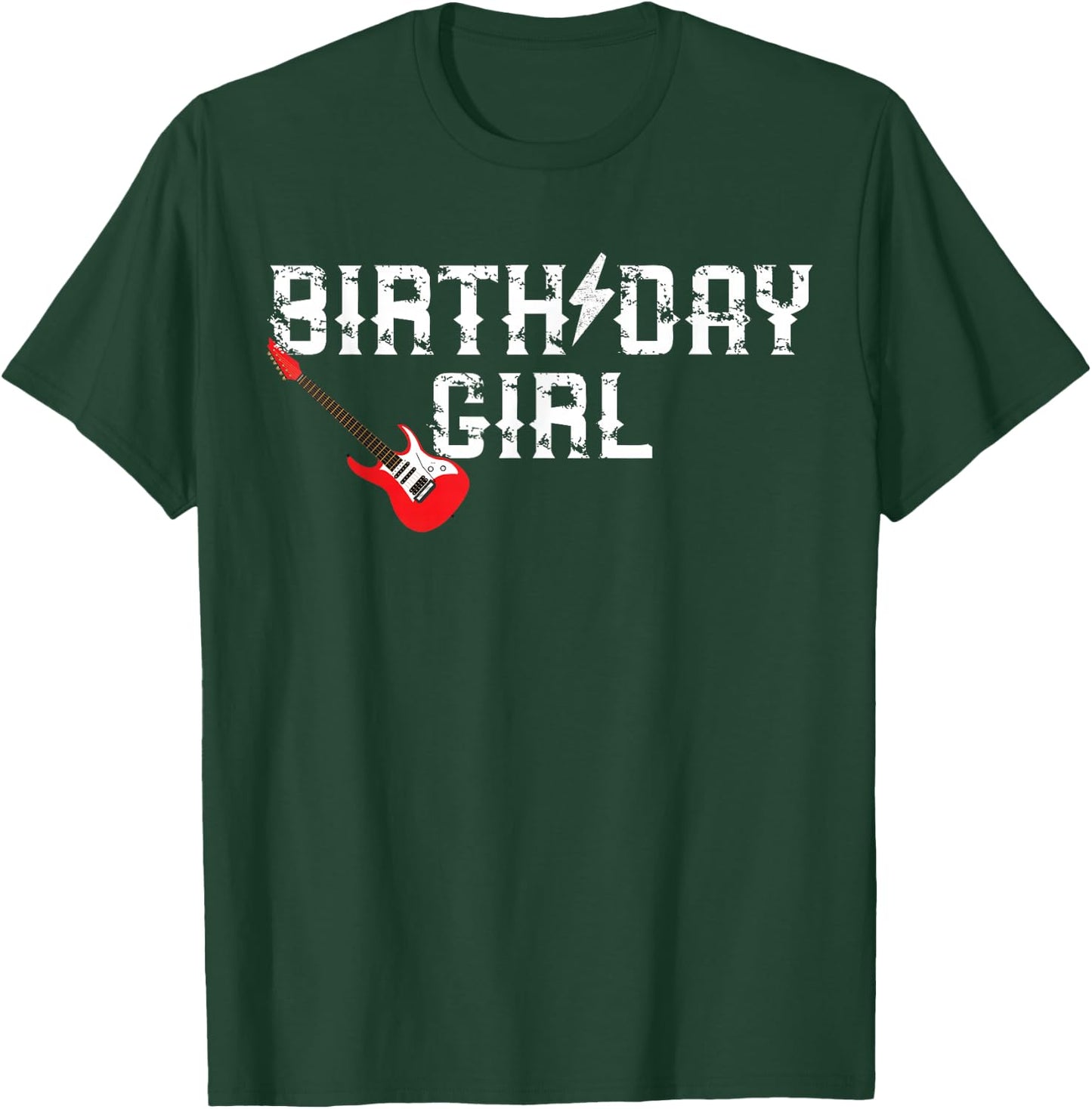 Rockin One Birthday Girl Family Matching Rock Guitar T-Shirt - T-Shirt | Forest