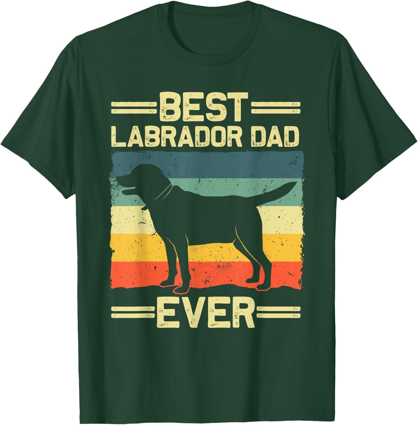 Labrador Dad Black Lab Yellow Labrador Retriever T-Shirt - T-Shirt | Forest