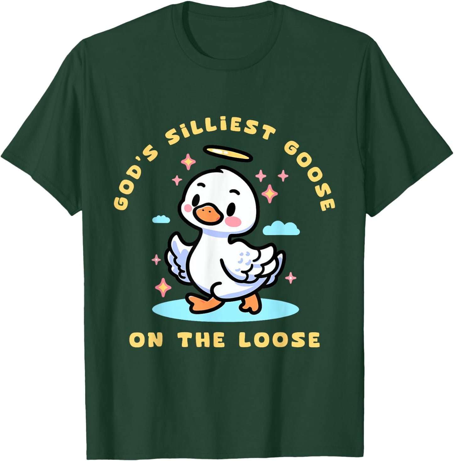 Gods Silliest Goose Costume for Kids Funny Gifts Silly Goose T-Shirt - T-Shirt | Forest