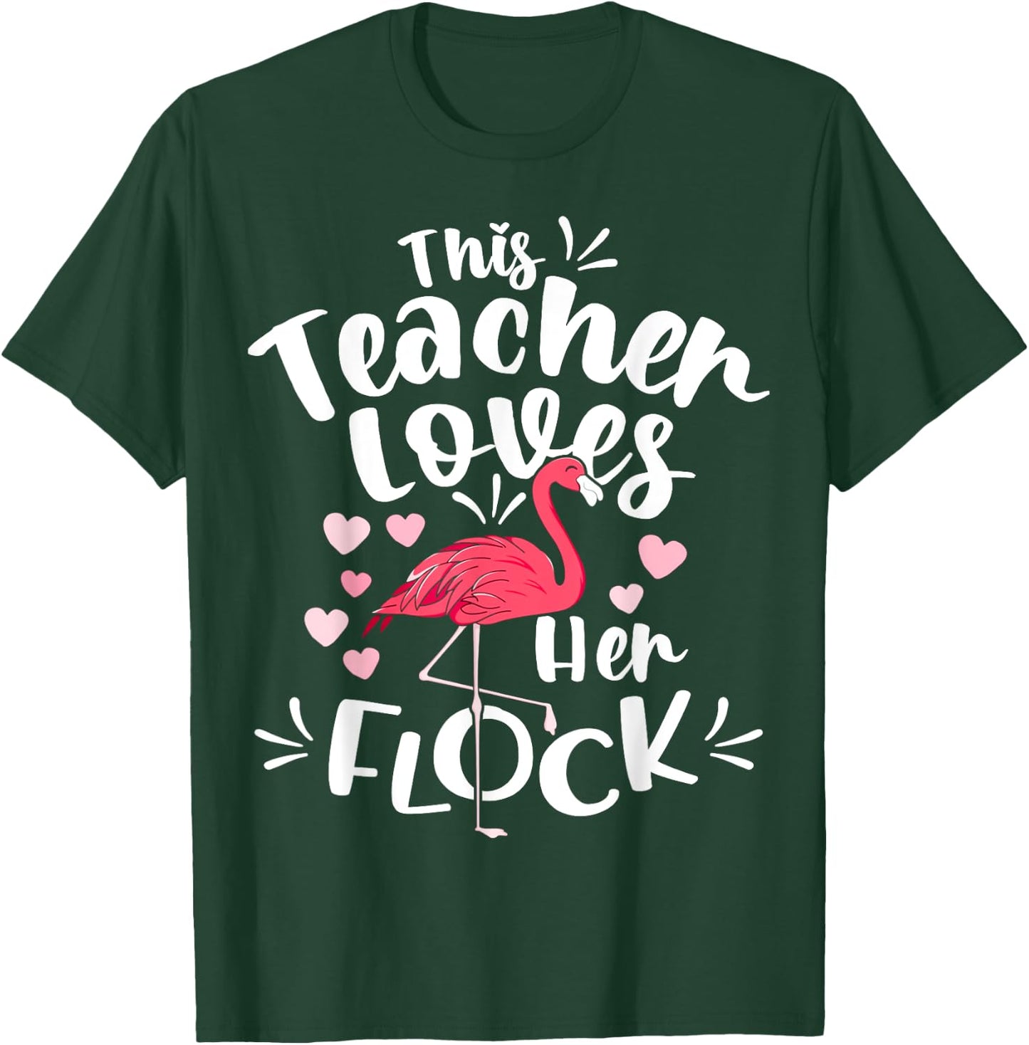 This Assistant Principal Loves Her Flock Flamingo Teacher Women Kids T-Shirt - T-Shirt | Forest