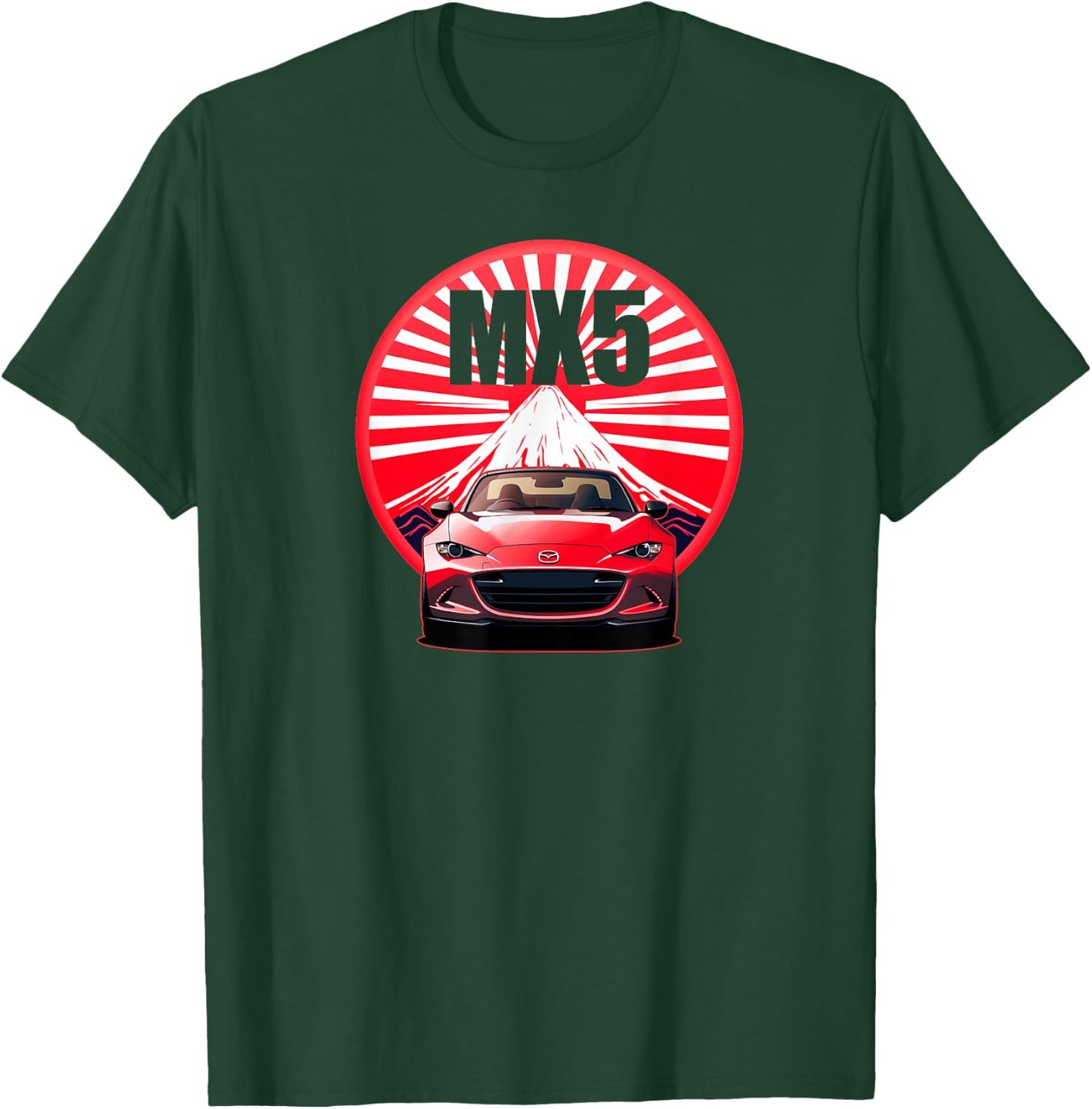 MX5 Classic Retro Sport design T-Shirt - T-Shirt | Forest
