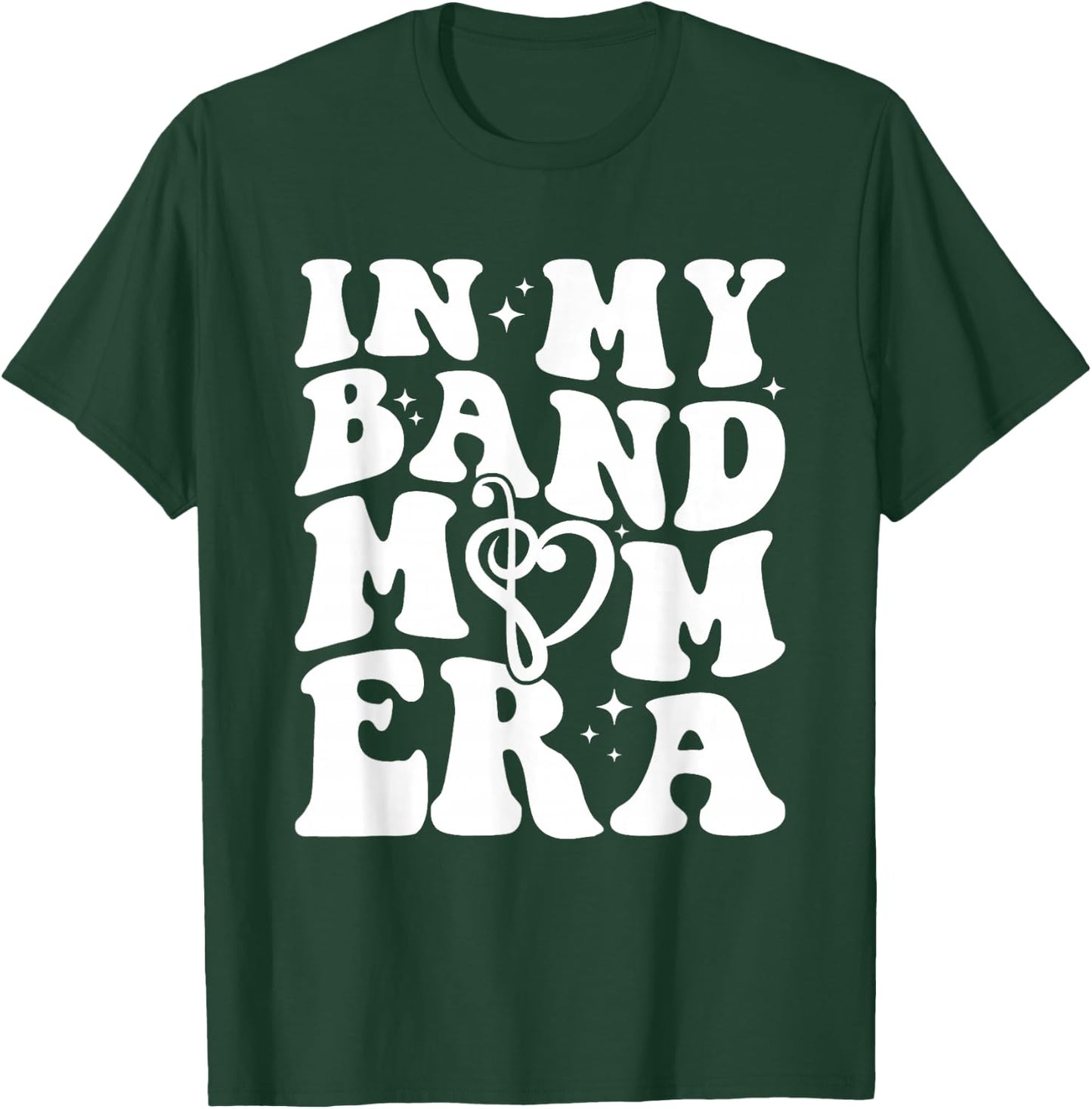 in My Band Mom Era Retro Groovy Funny T-Shirt - T-Shirt | Forest
