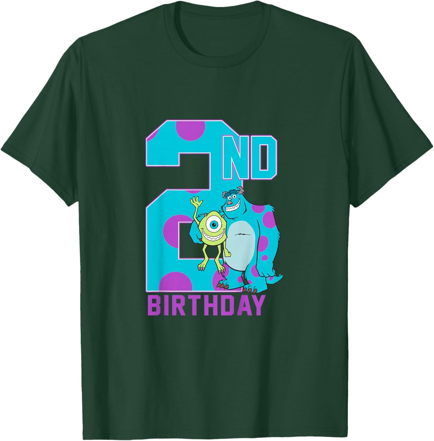Kids Disney Pixar Monsters University Mike & Sully 2nd Birthday T-Shirt - T-Shirt | Forest