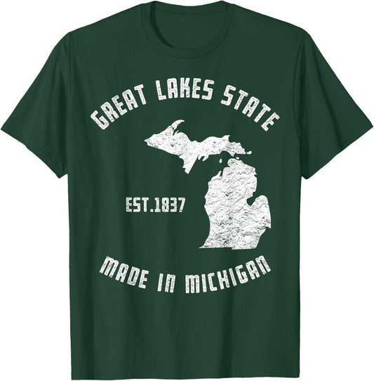 Great Lakes State Michigan Vacation Michiganian Yoopers T-Shirt - T-Shirt | Forest