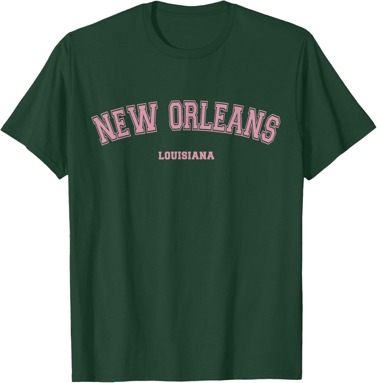 Pink New Orleans Louisiana LA Varsity Style on New Orleans T-Shirt - T-Shirt | Forest