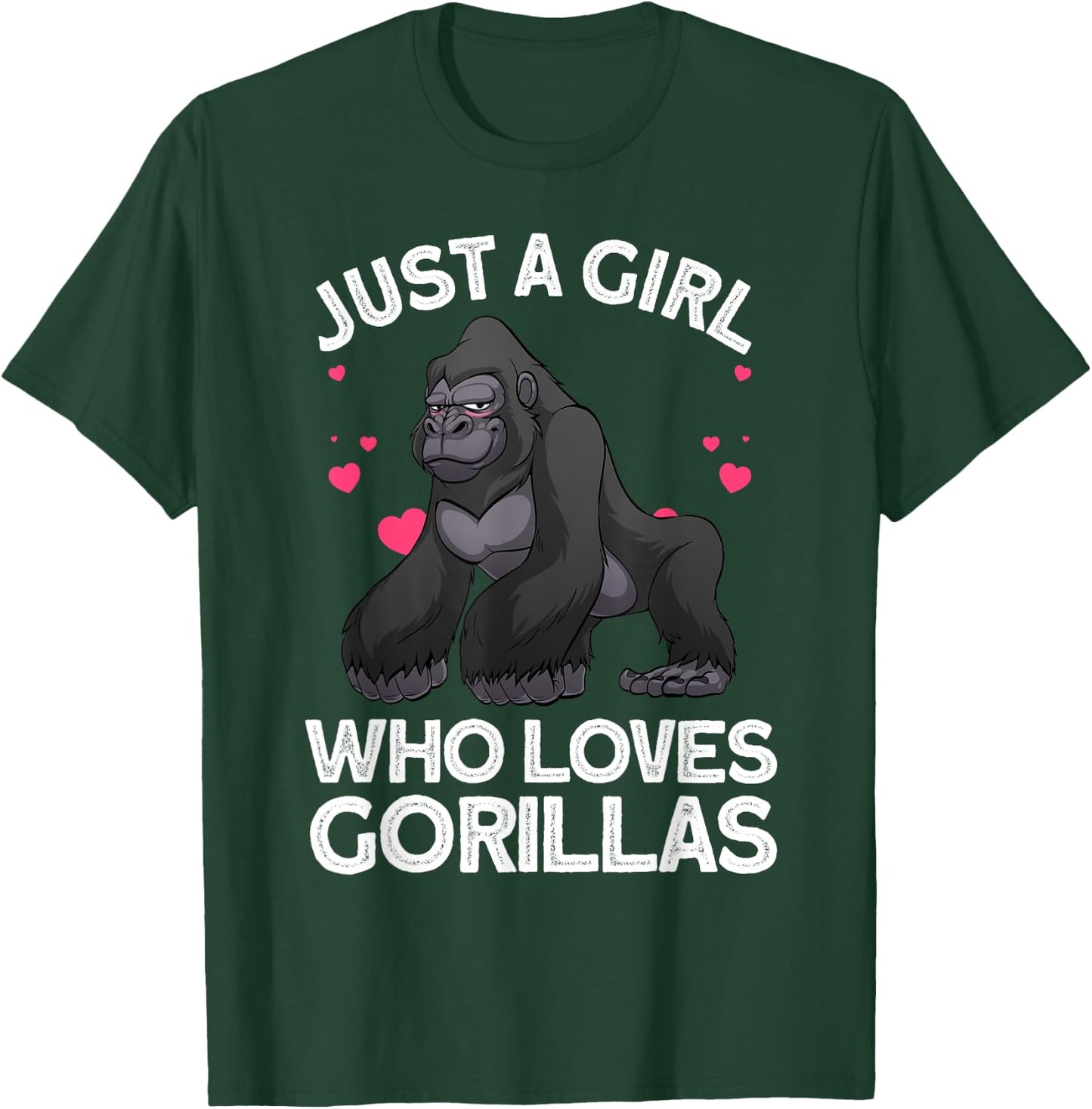 Funny Gorilla Design For Girls Kids Women Gorilla Ape Lover T-Shirt - T-Shirt | Forest