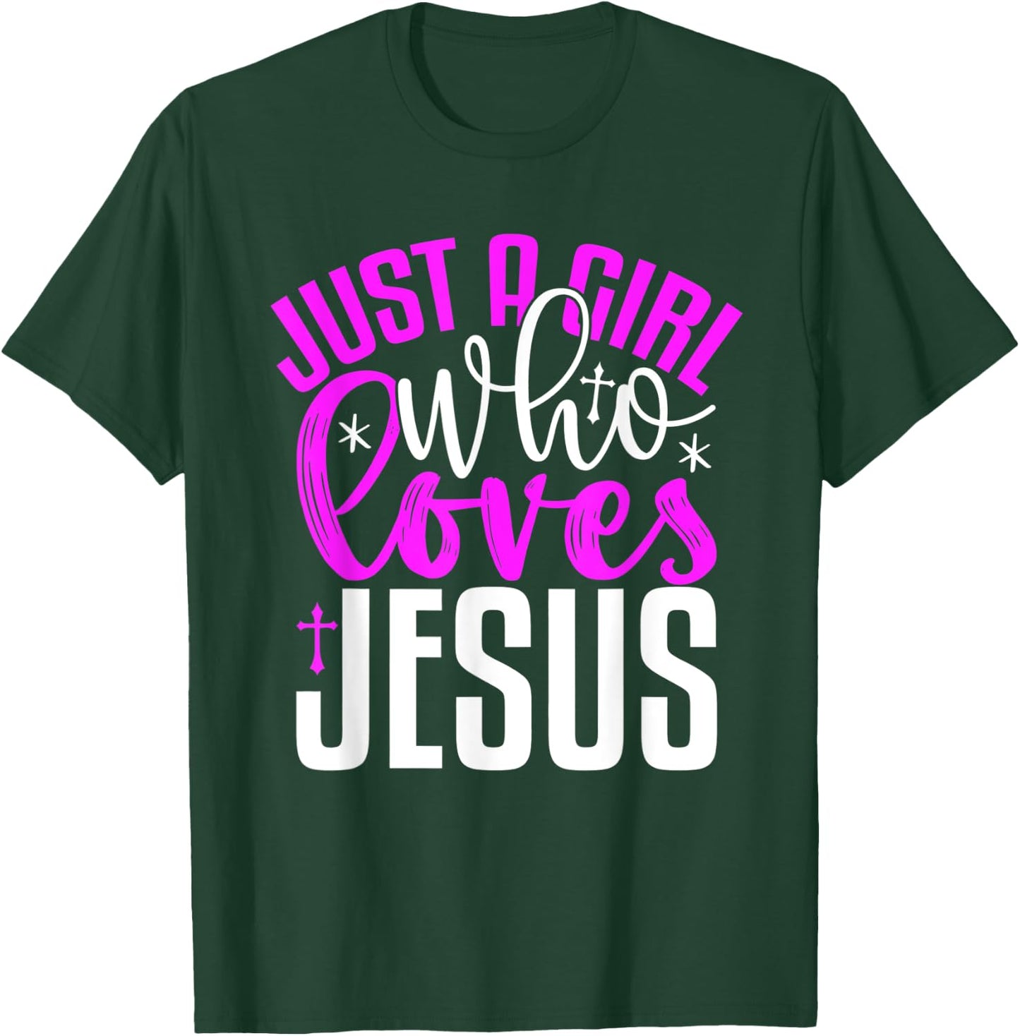 Just A Girl Who Loves Jesus Purple And White T-Shirt - T-Shirt | Forest