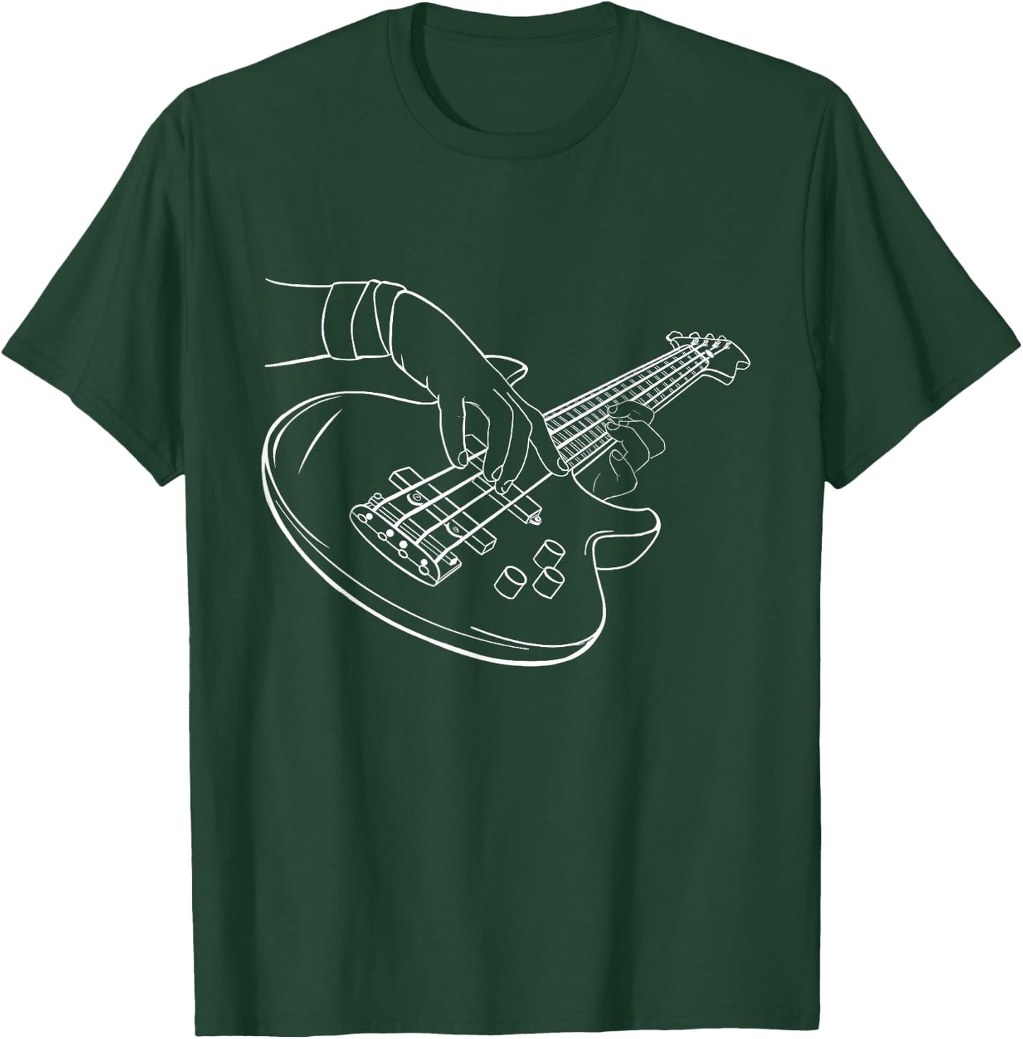 Bassist - Bass Guitar Player Guitarist Rock Musician Music T-Shirt - T-Shirt | Forest