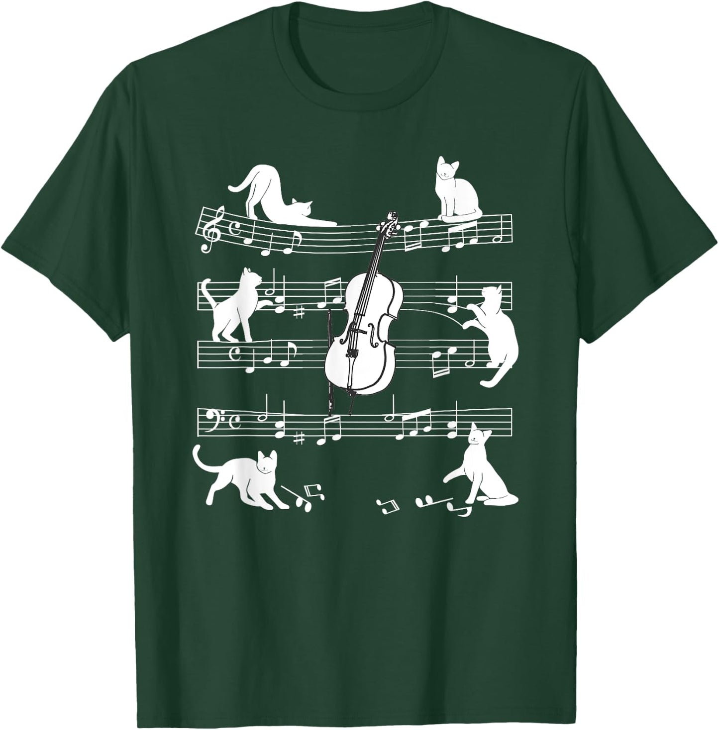 Cellist Cats for Cat loving Cello player T-Shirt - T-Shirt | Forest