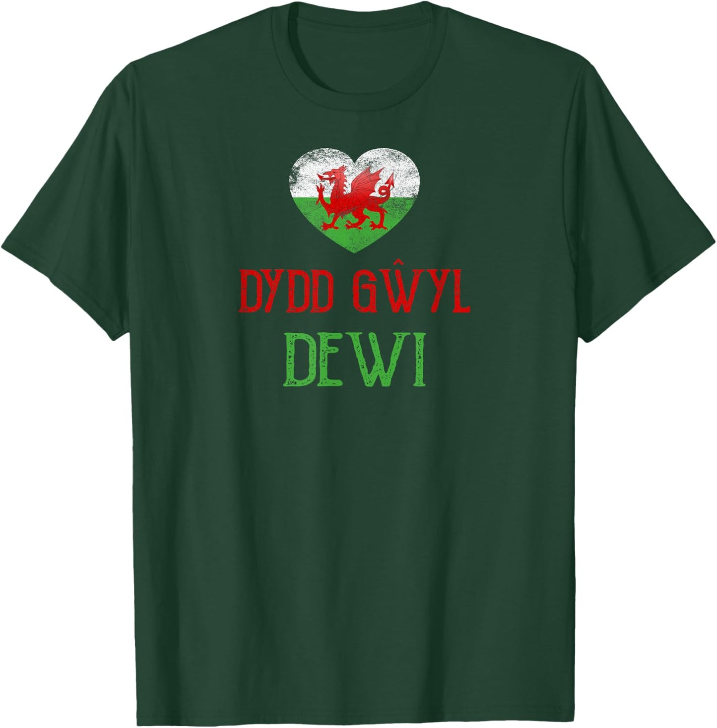 Dydd Gwyl Dewi St Davids Day Cymru Dragon Kids Top T-Shirt - T-Shirt | Forest