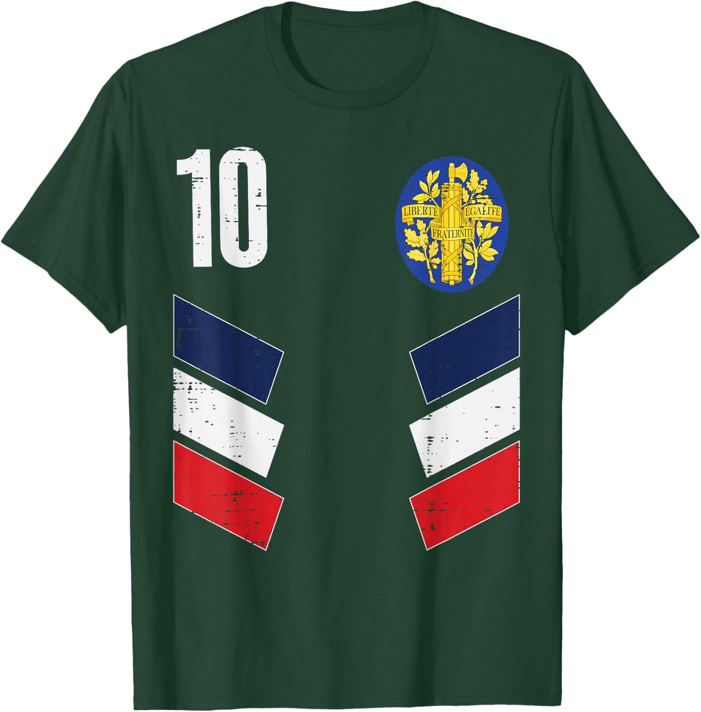 France Number 10 French Soccer Men Women Boys Girls Kids T-Shirt - T-Shirt | Forest