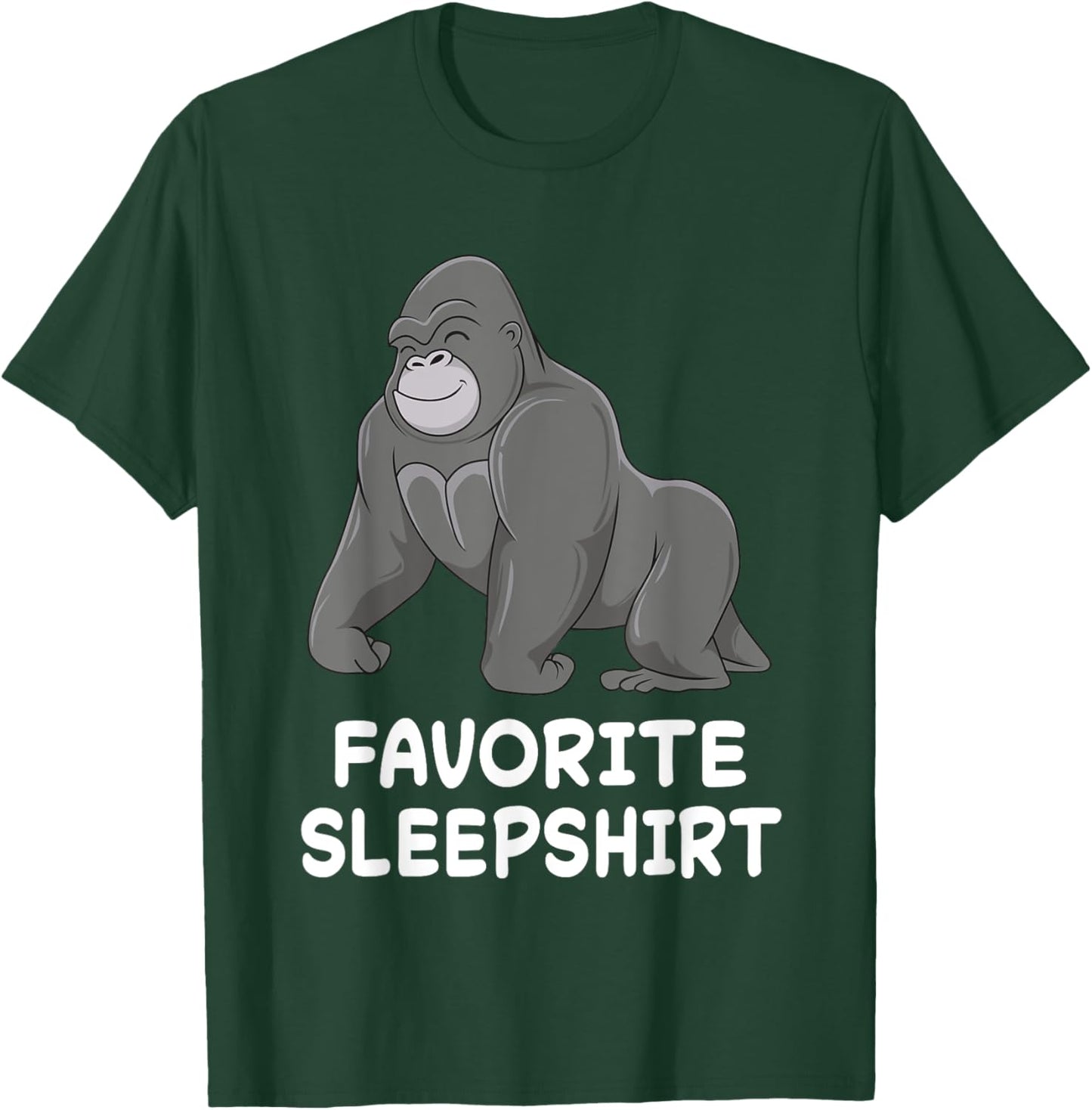 Gorilla Monkey Gorillas Nap Sleeping Sleep Pajama Nightgown T-Shirt - T-Shirt | Forest