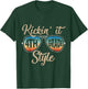 Kickin' It 4th Grade Style Back To School Elementary Teacher T-Shirt - T-Shirt | Forest