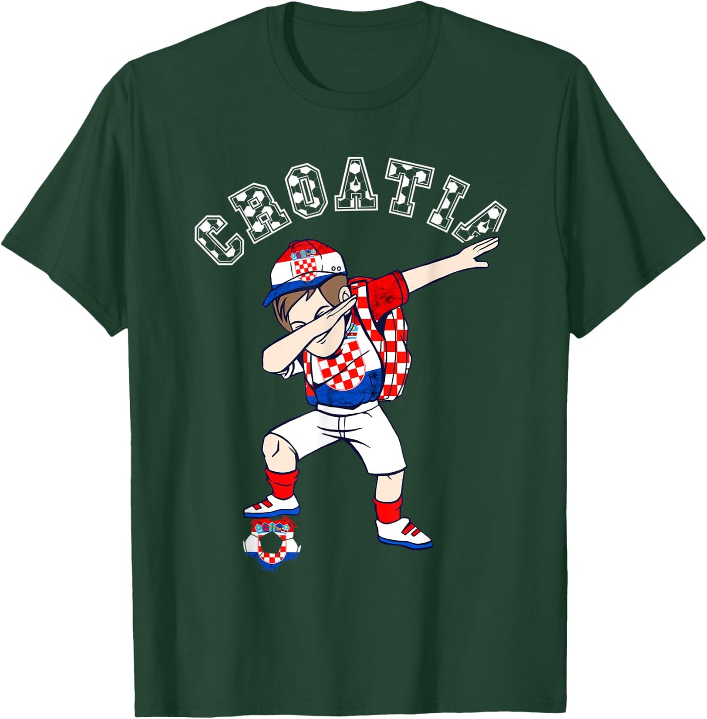 Croatian Soccer Team Dabbing Boy Croatia Croatian Pride T-Shirt - T-Shirt | Forest
