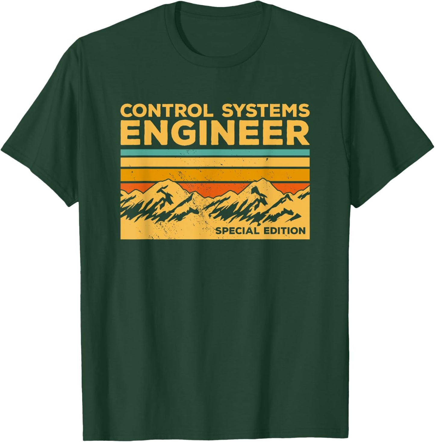 Vintage Control Systems Engineer Engineering T-Shirt - T-Shirt | Forest
