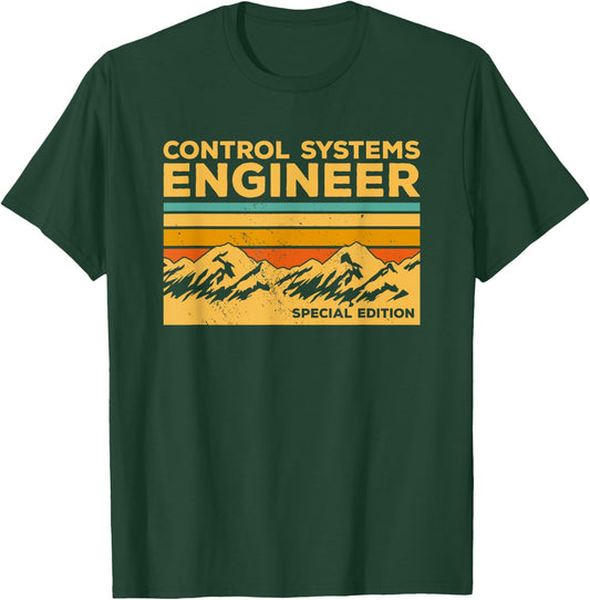 Vintage Control Systems Engineer Engineering T-Shirt - T-Shirt | Forest