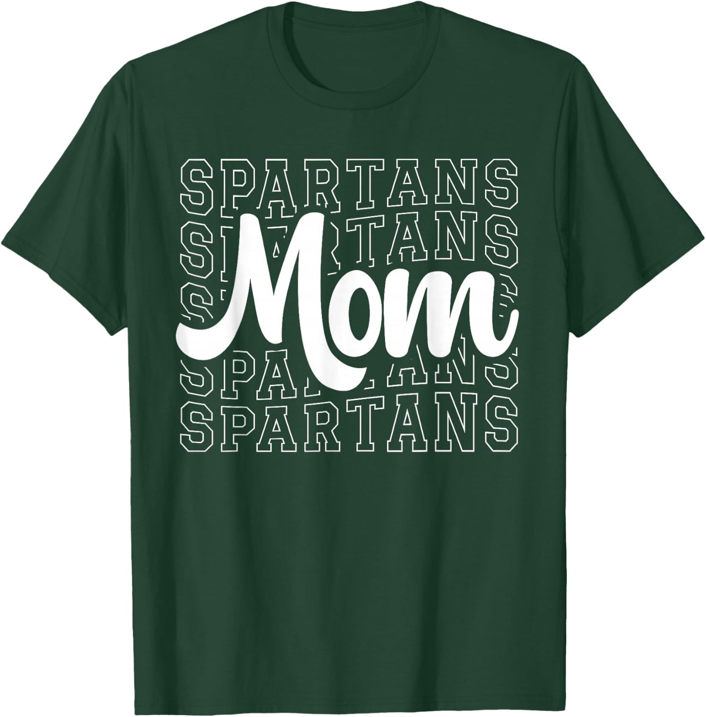Spartans Sports Mascot - For Spartans Game Day Mom Momma T-Shirt - T-Shirt | Forest