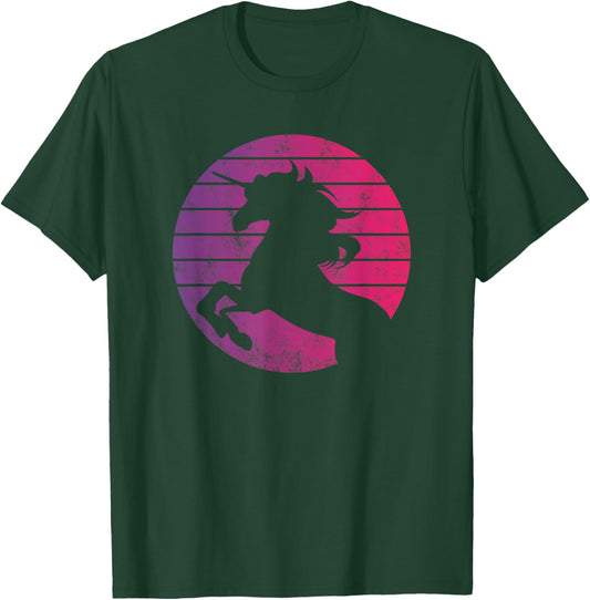 Unicorn Retro Style Vintage T-Shirt - T-Shirt | Forest