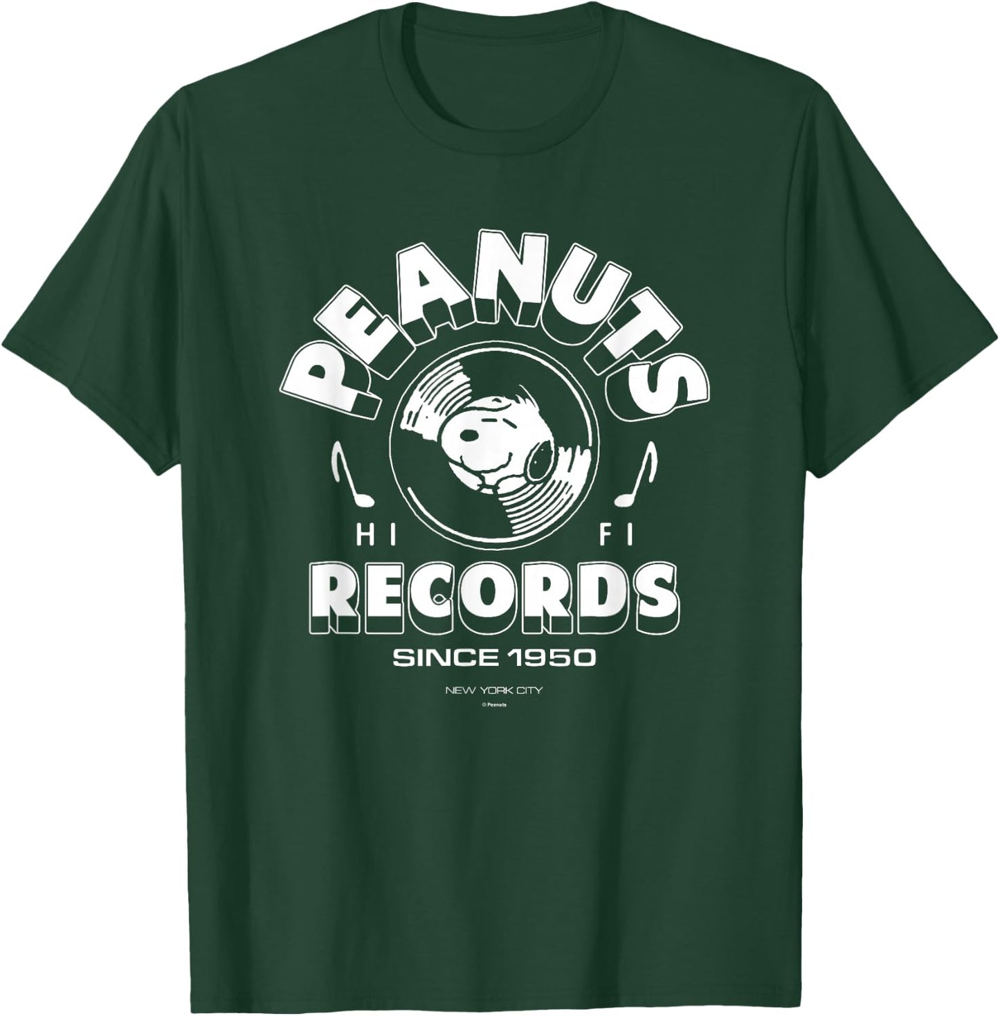 Peanuts - Peanuts Record Snoopy Vinyl T-Shirt - T-Shirt | Forest