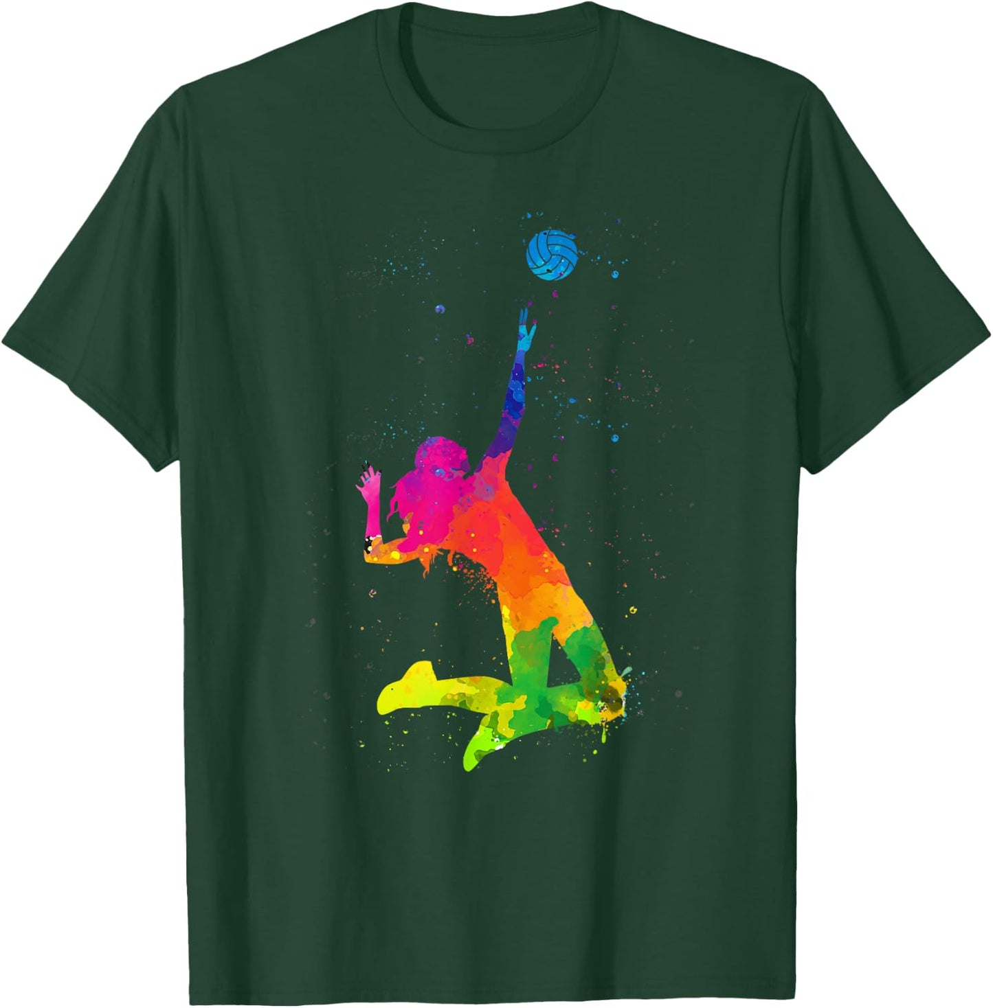 Funny Volleyball Art Men Boy Girl Volleyball Lover T-Shirt - T-Shirt | Forest