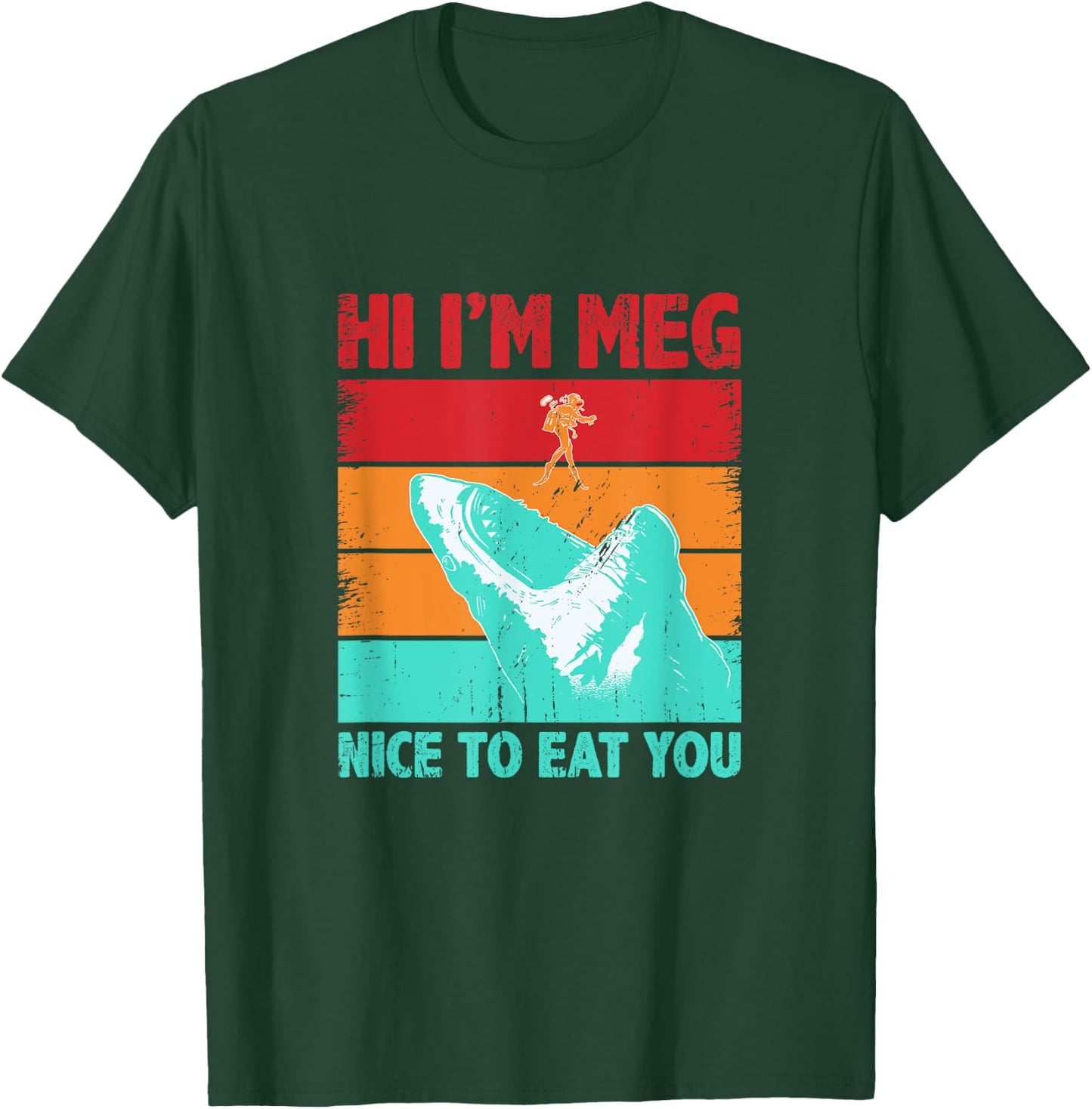Nice To Eat You Shark Saying Shark Costume Funny Shark Lover T-Shirt - T-Shirt | Forest