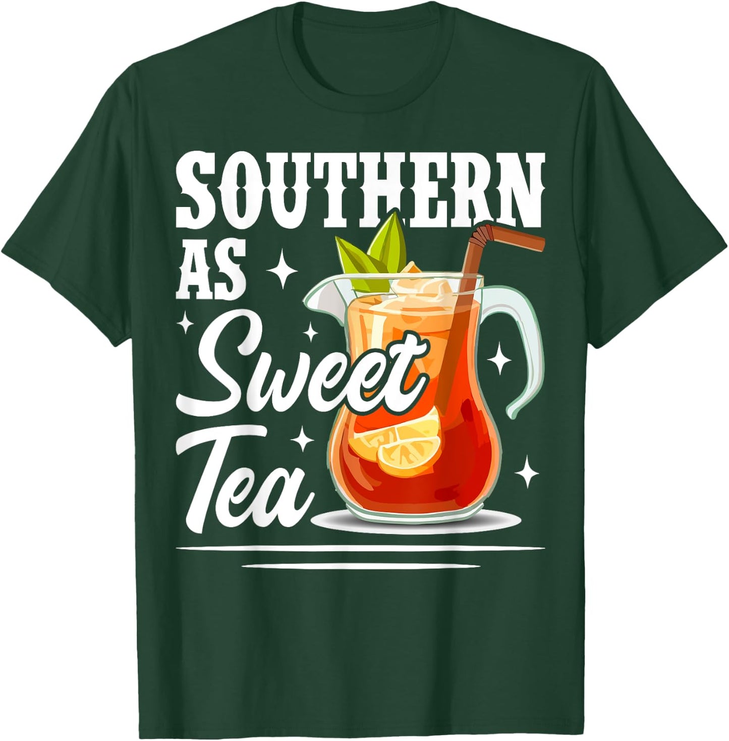Southern As Sweet Tea Country Tea Lover T-Shirt - T-Shirt | Forest