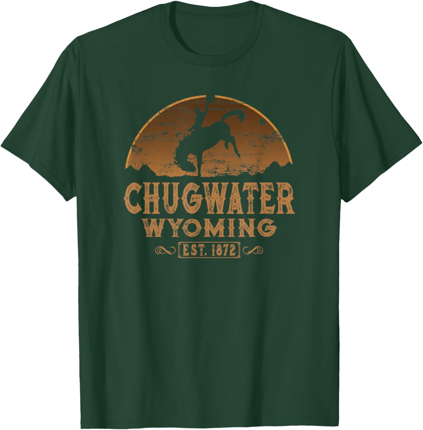 Chugwater Wyoming WY Wild West Rodeo Cowboy T-Shirt - T-Shirt | Forest