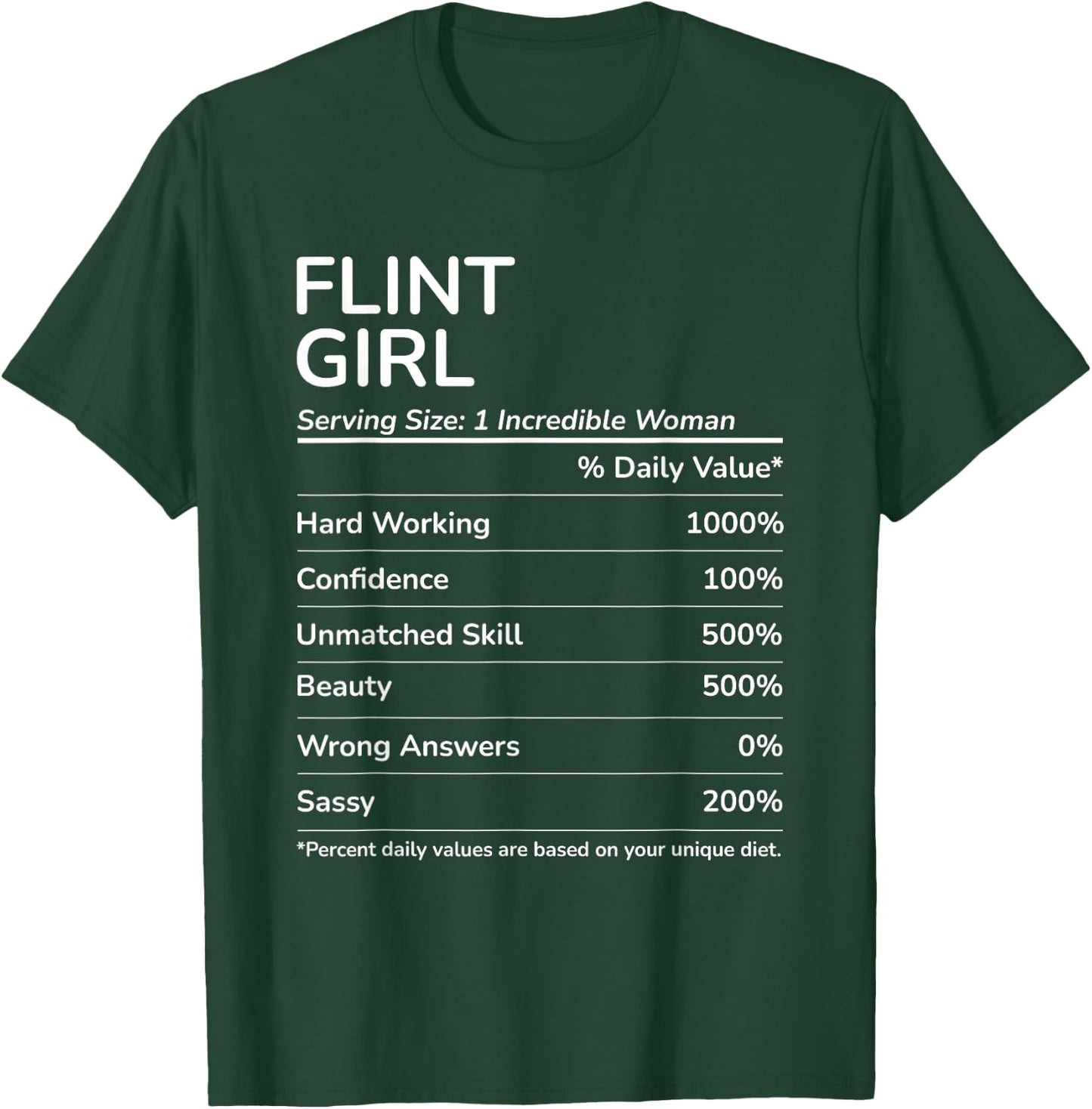 Flint Girl Funny Michigan Hometown T-Shirt - T-Shirt | Forest