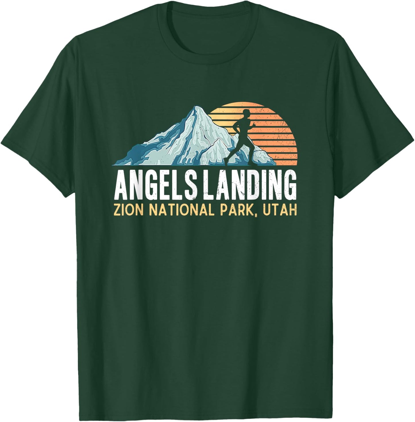 Angels Landing Hiking Trail Vintage Zion National Park Utah T-Shirt - T-Shirt | Forest
