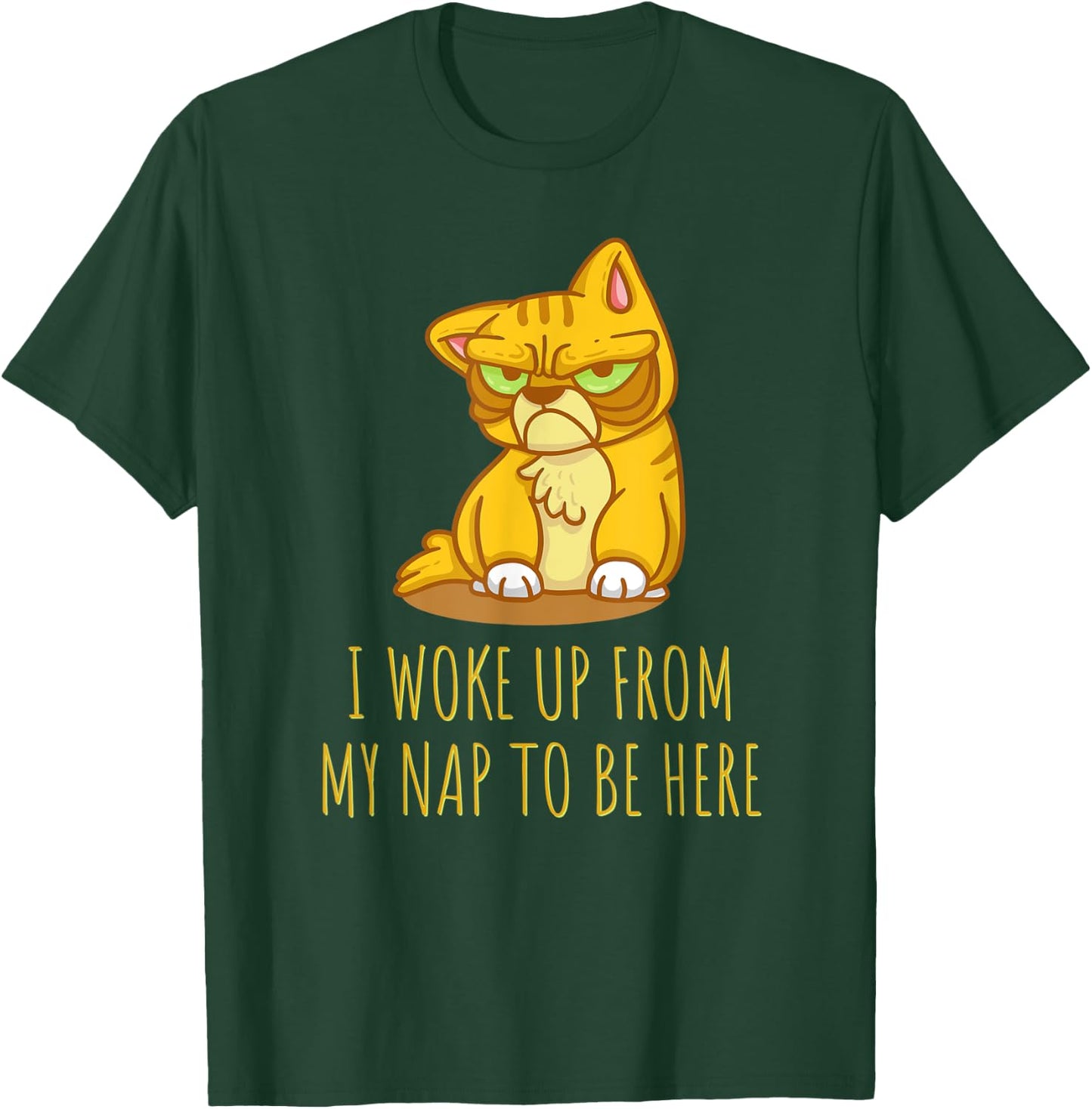 Funny cat shirt. I WOKE UP FROM MY NAP TO BE HERE Women Kids T-Shirt - T-Shirt | Forest