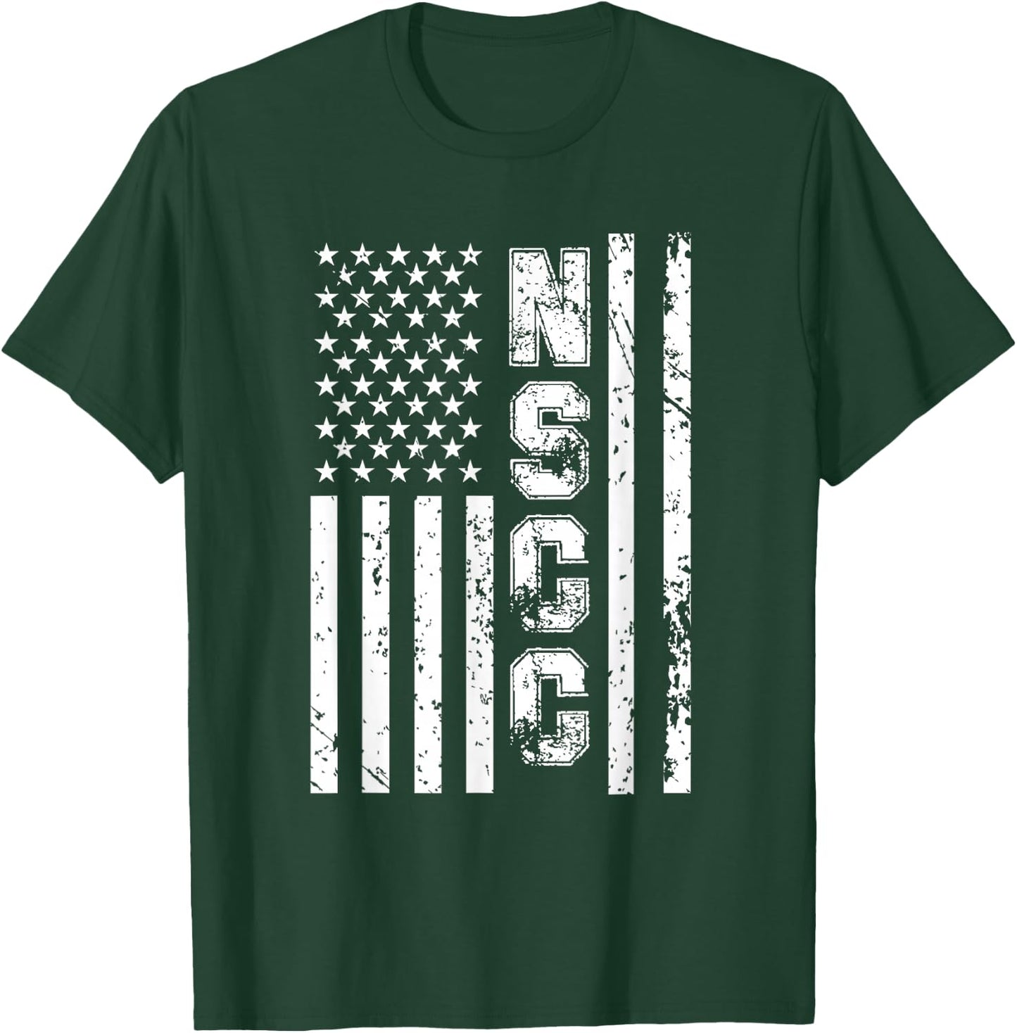 NSCC United States Naval Sea Cadet Corps American Flag T-Shirt - T-Shirt | Forest