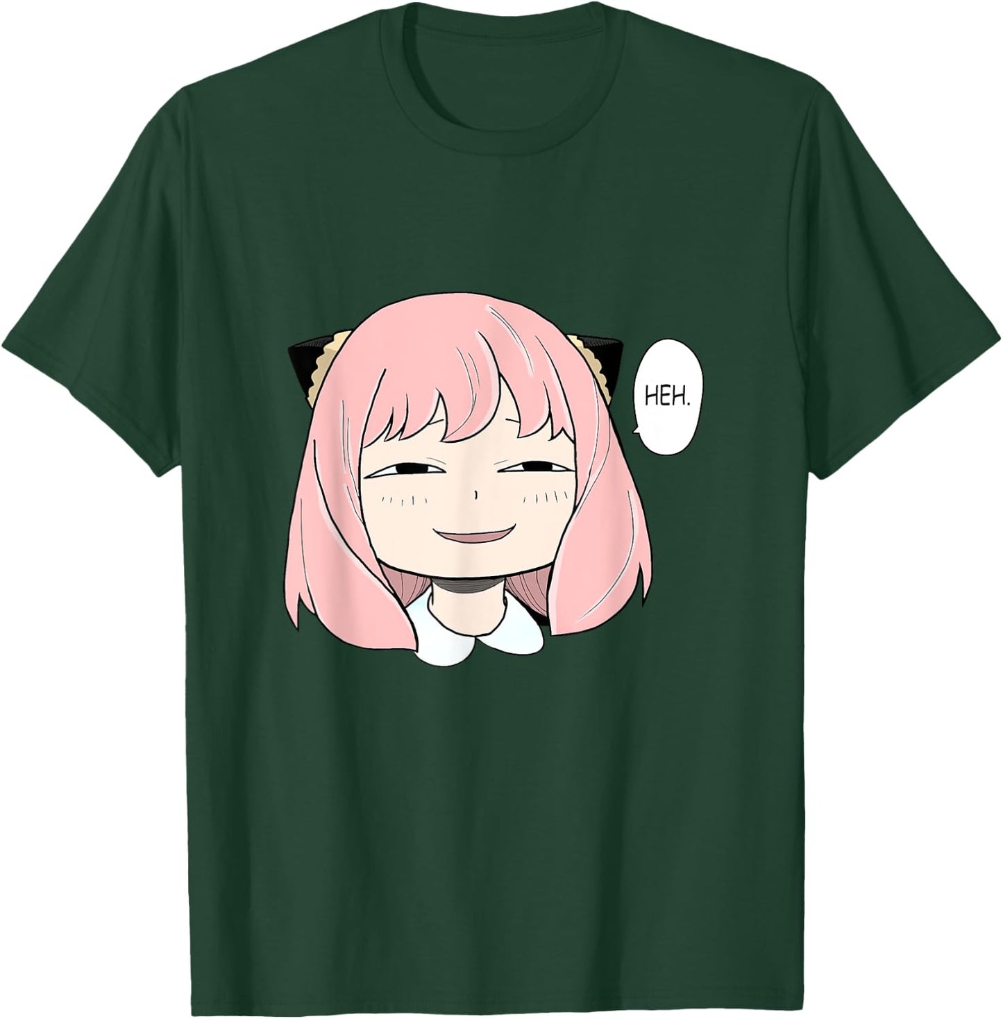 Funny A Cute Girl Emotion Smile heh. For Family Holidays T-Shirt - T-Shirt | Forest