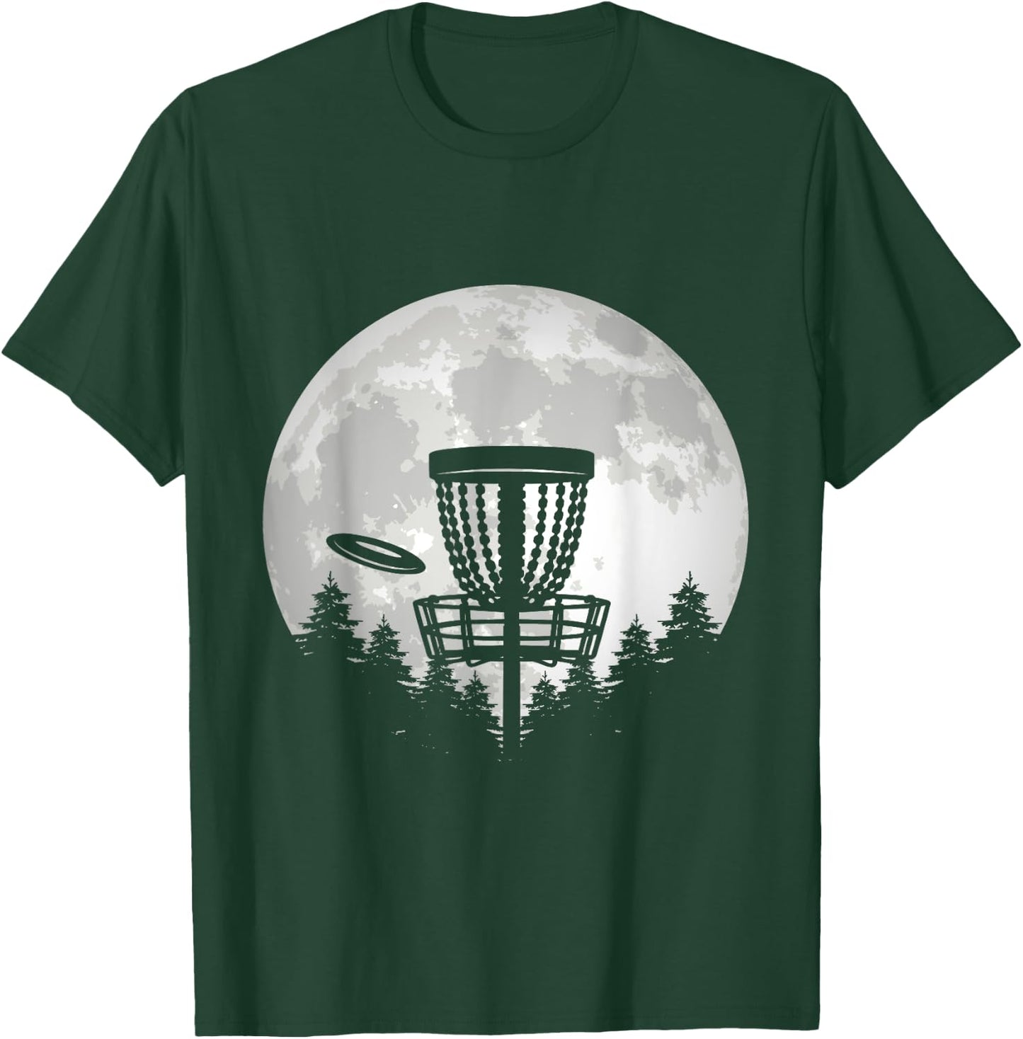 Disc Sport Moon Frolf Flying Disc Golf Player Disc Golf T-Shirt - T-Shirt | Forest
