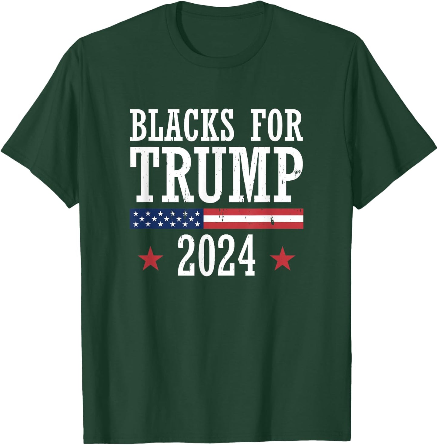 Blacks For Trump 2024 Presidential Election Republican T-Shirt - T-Shirt | Forest