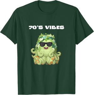 Funny 70s Vibes Monster Cool Sea Beach Novelty Men Women T-Shirt - T-Shirt | Forest