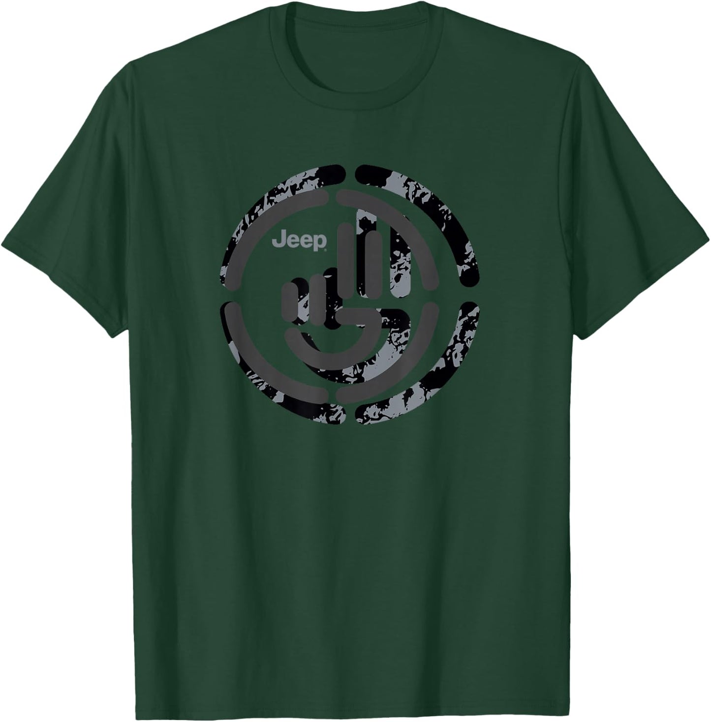 Jeep Wave Double Print T-Shirt - T-Shirt | Forest