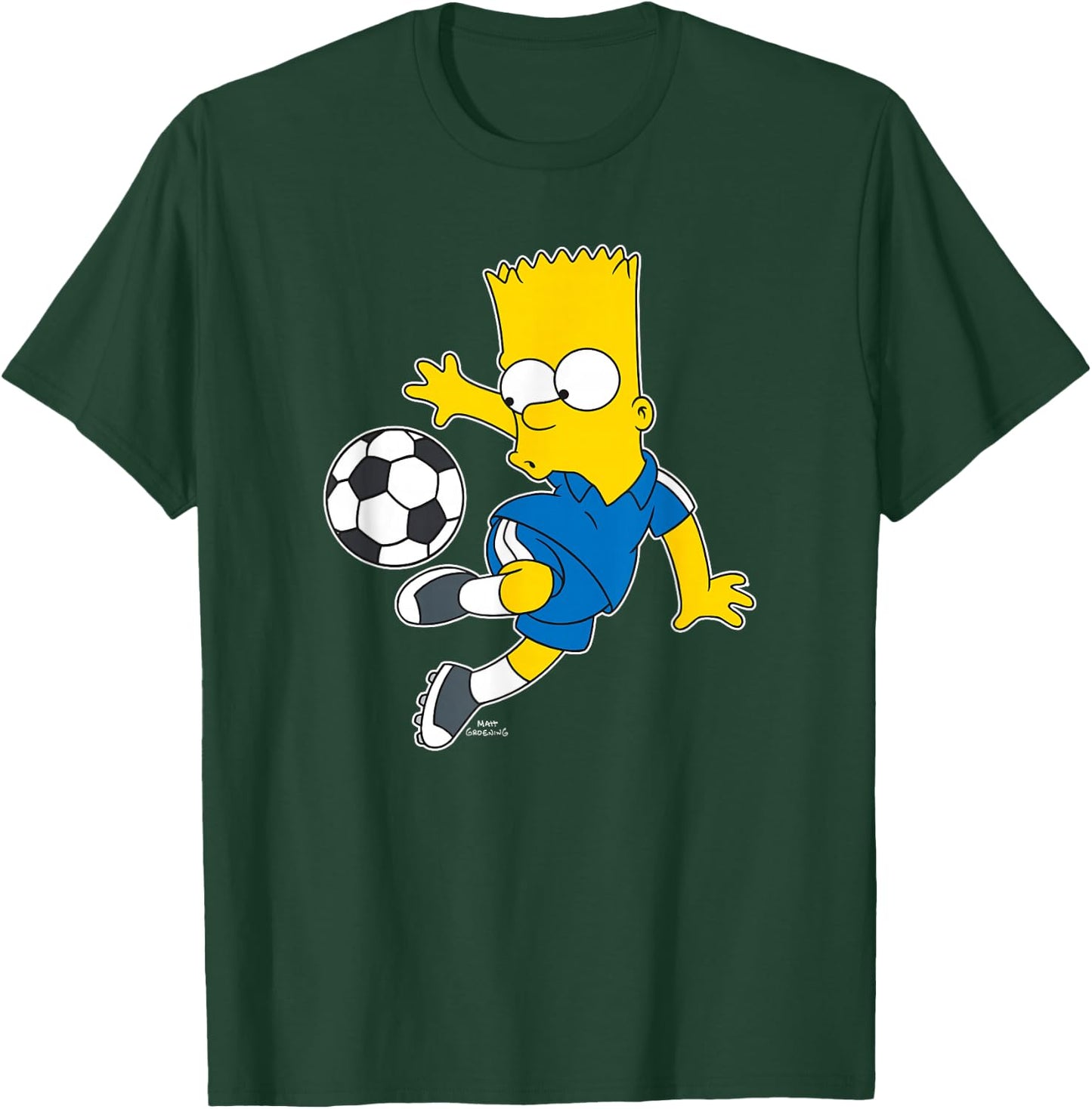 The Simpsons Bart Simpson Soccer Ball Kick Up T-Shirt - T-Shirt | Forest