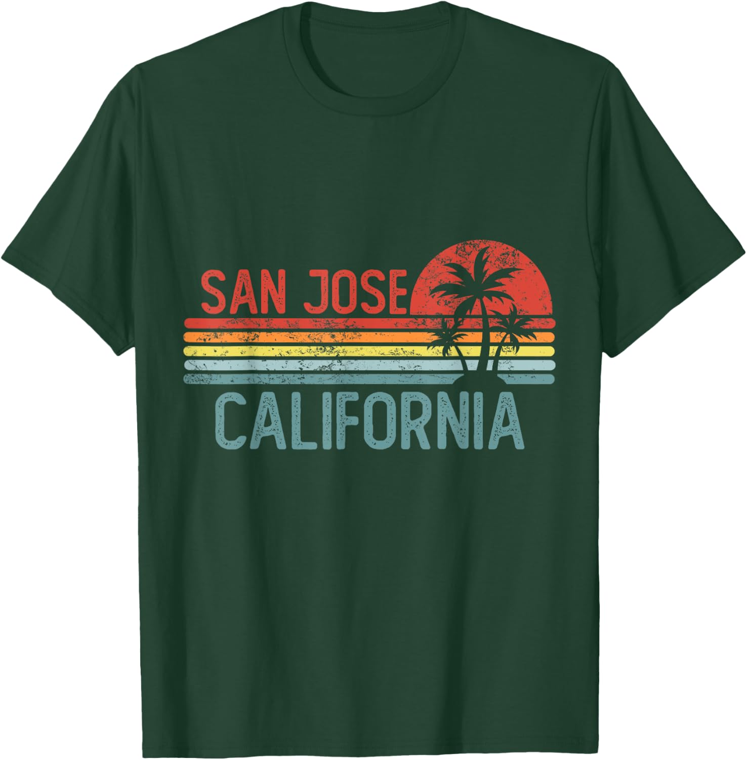 San Jose California Funny USA City Trip Home Roots T-Shirt - T-Shirt | Forest