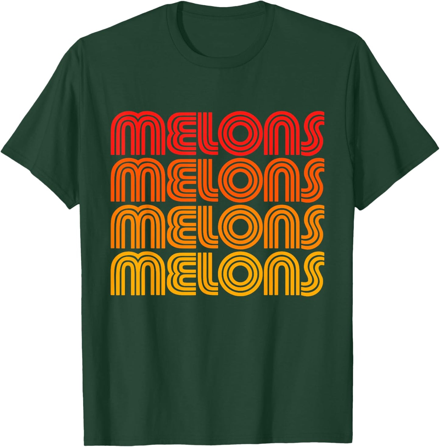 Melons Funny Fruit Juicy Big Round Sweet Fresh Word Fan Love T-Shirt - T-Shirt | Forest