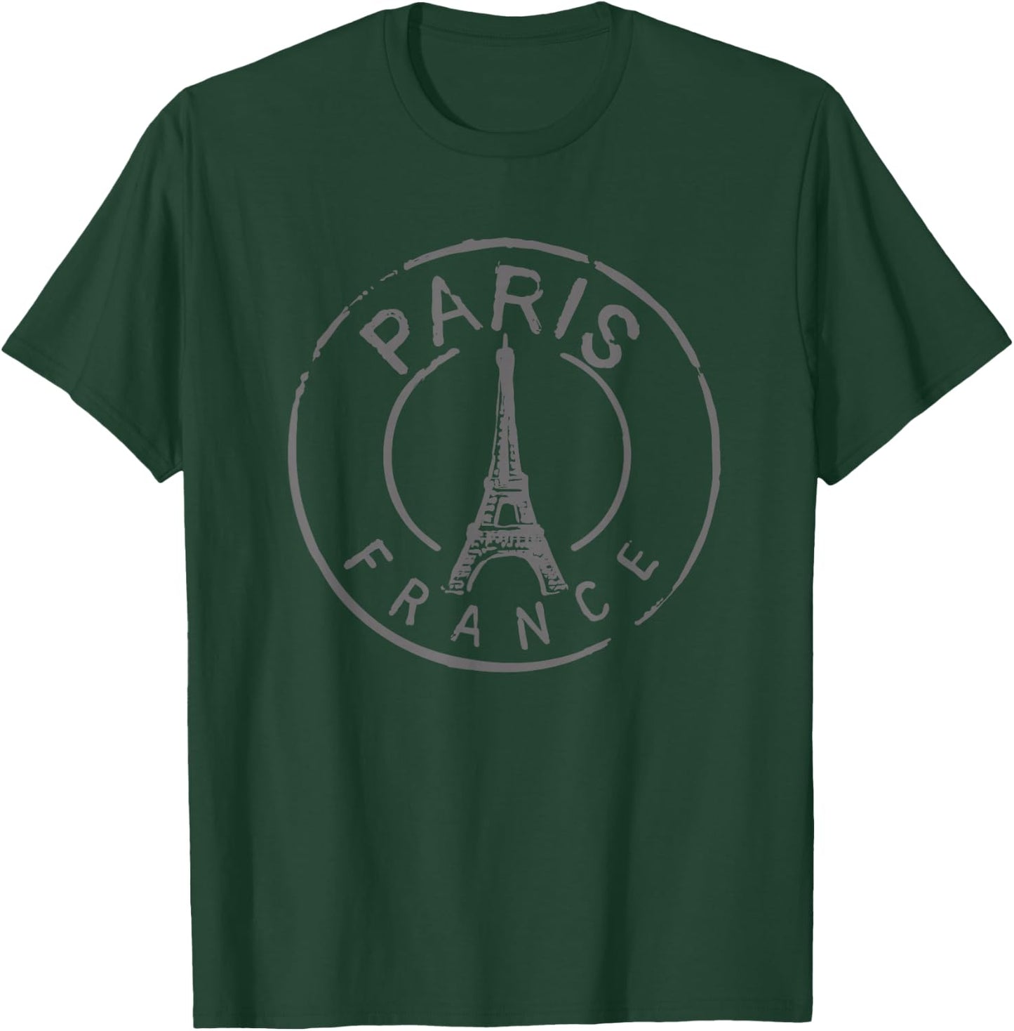 Vintage Retro Paris France Eiffel Tower Love Men Women Kids T-Shirt - T-Shirt | Forest
