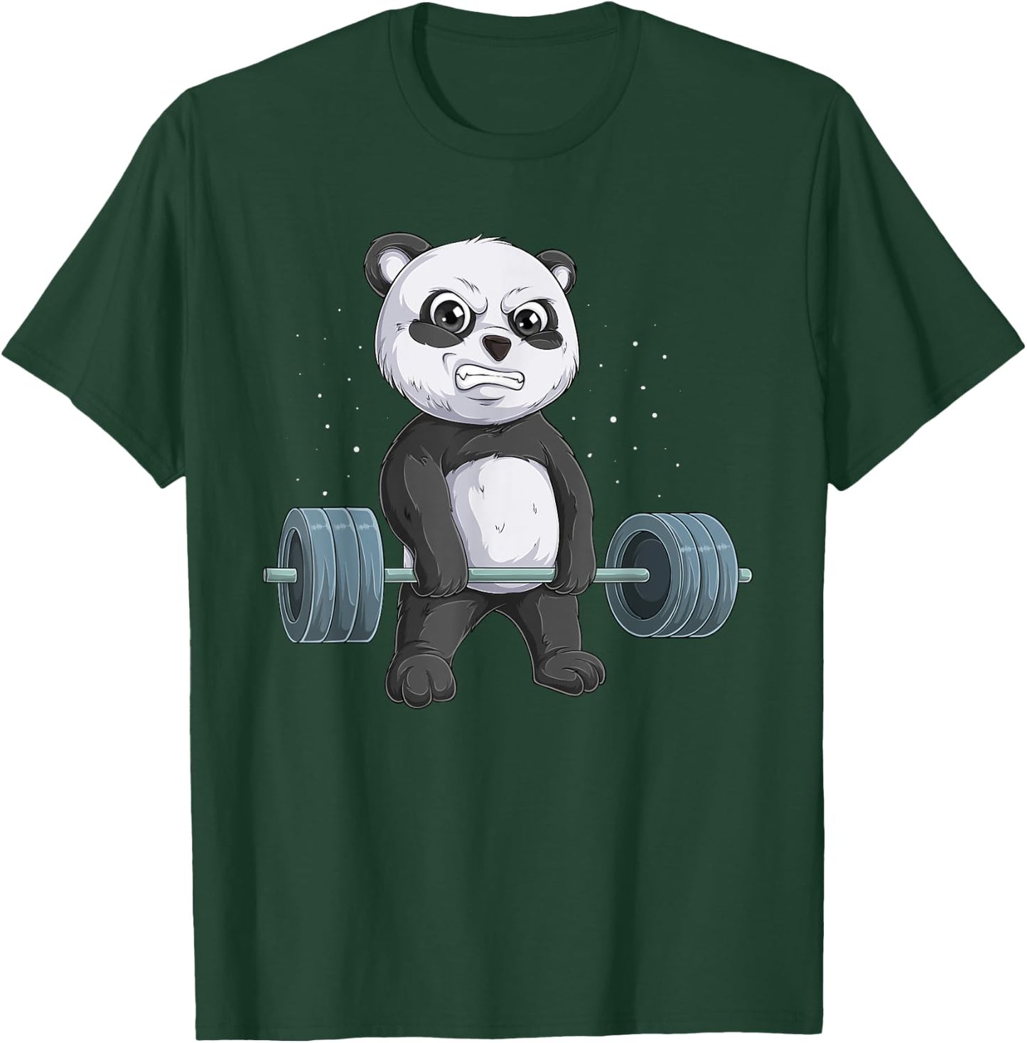 Panda Bear Weightlifting Funny Deadlift Men Fitness Gym T-Shirt - T-Shirt | Forest