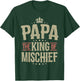 Papa from Grandchildren Papa King of Mischief T-Shirt - T-Shirt | Forest
