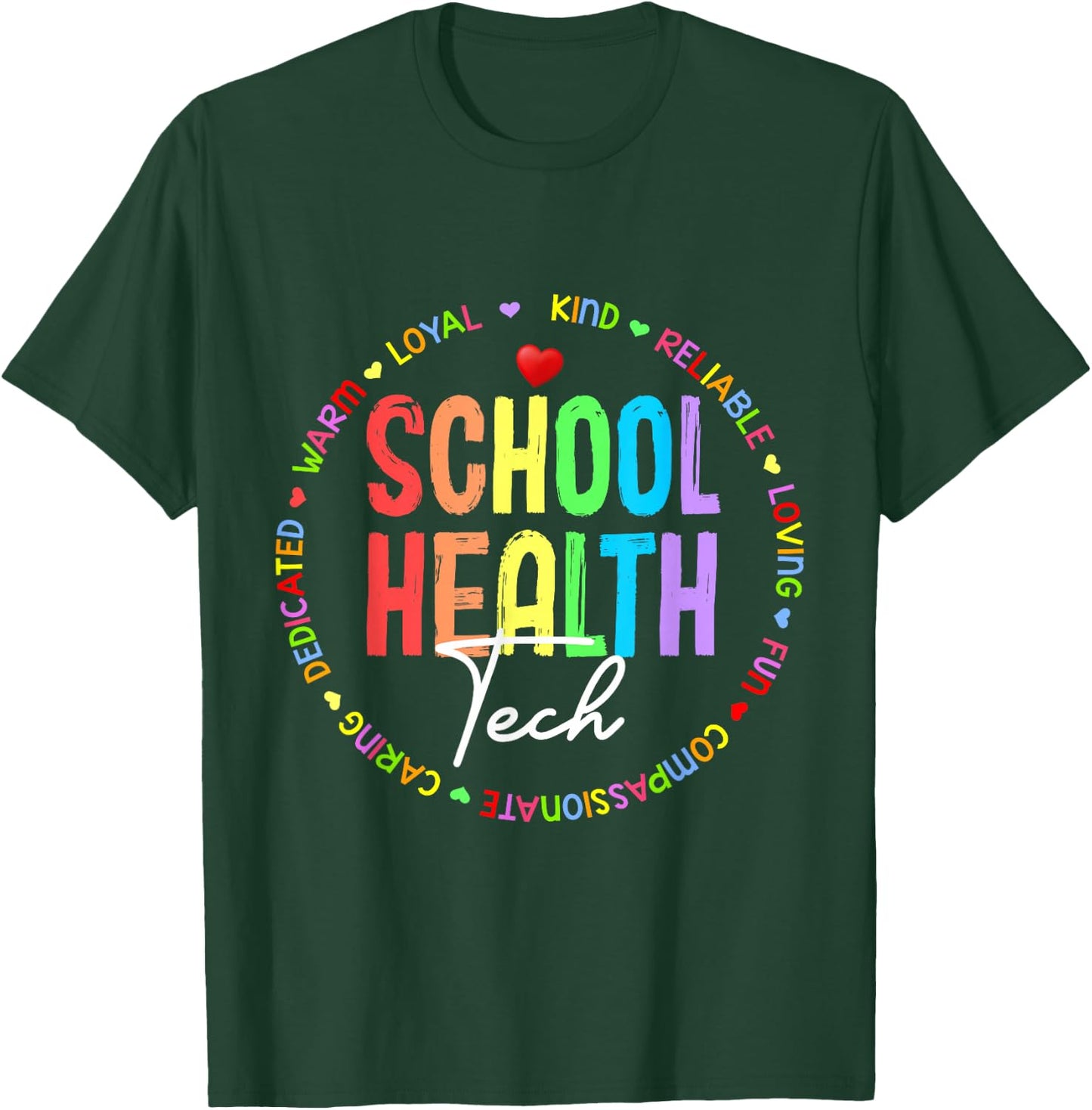 School Health TECH Squad Back To School & Appreciation Week T-Shirt - T-Shirt | Forest