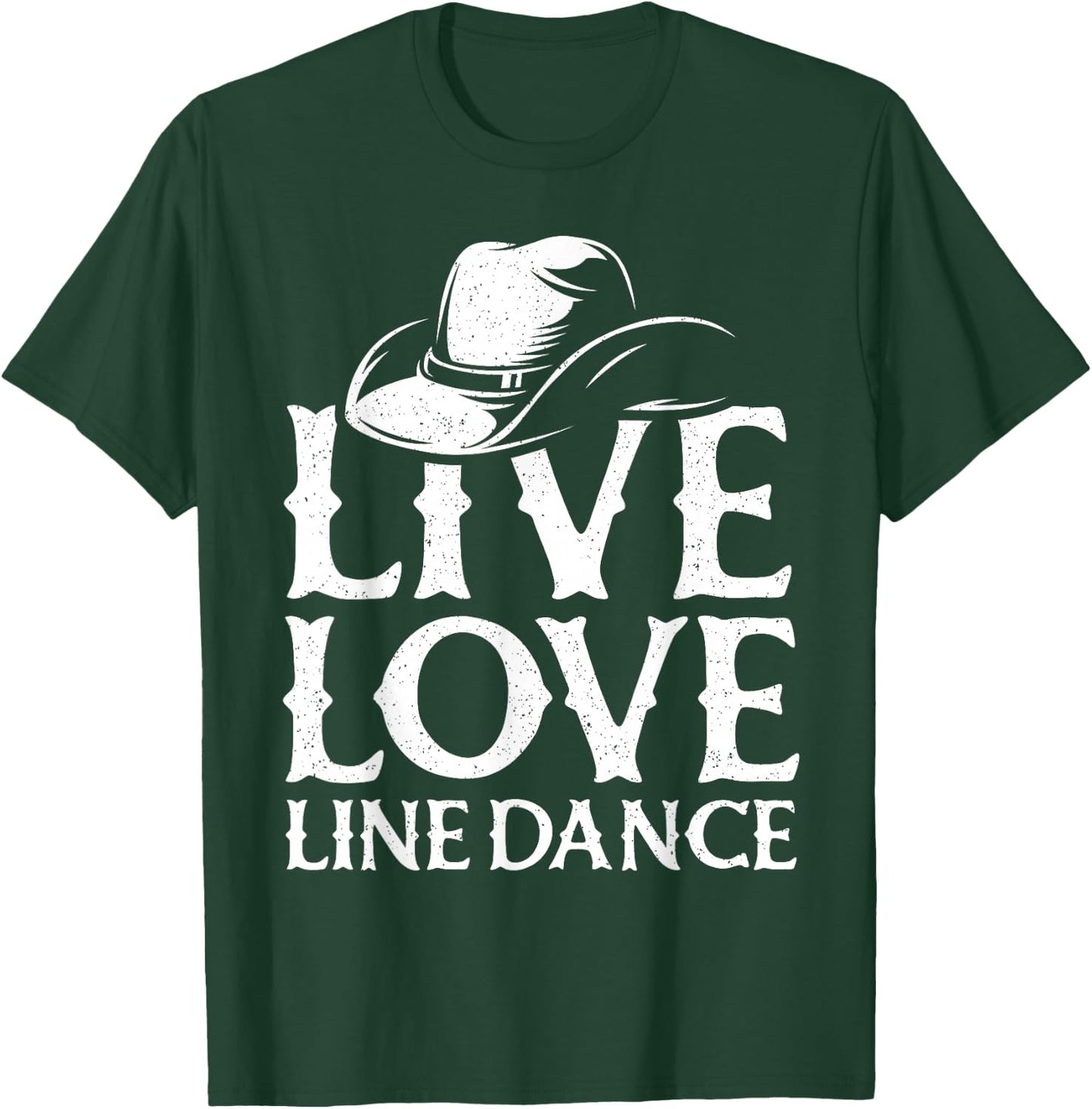Line Dancing Art Men Western Line Dance Dancer T-Shirt - T-Shirt | Forest
