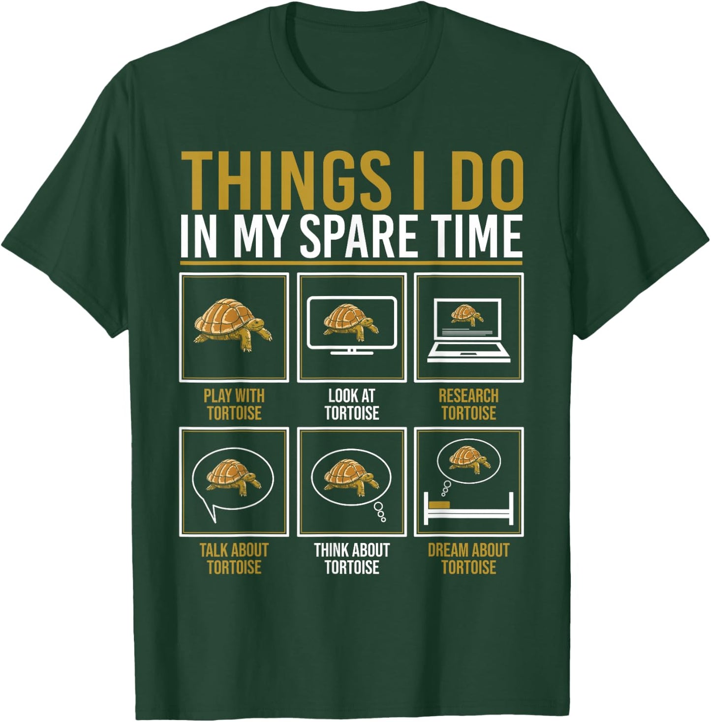 Things I Do In My Spare Time Turtle Reptile Men Tortoise Fan T-Shirt - T-Shirt | Forest
