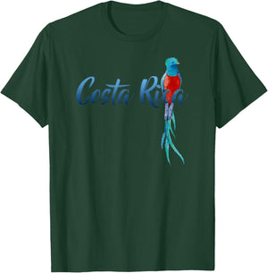 Costa Rica Quetzal Ornithologist Eco-Tourist Rainforest Bird T-Shirt - T-Shirt | Forest