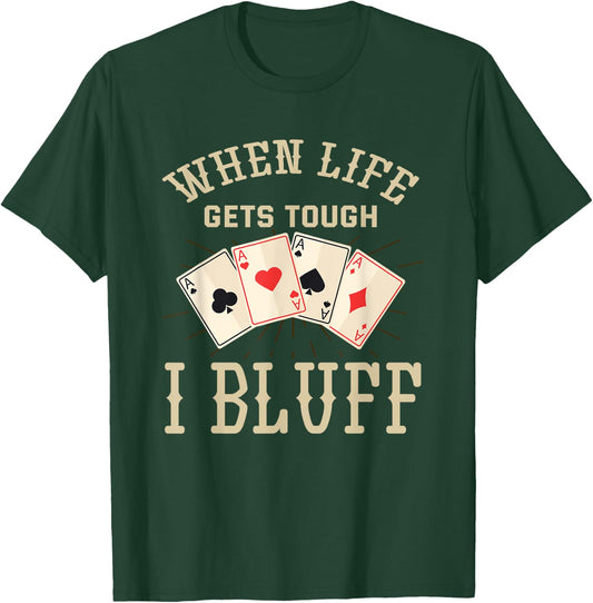 Funny Poker Player Graphic - Playing Poker T-Shirt - T-Shirt | Forest